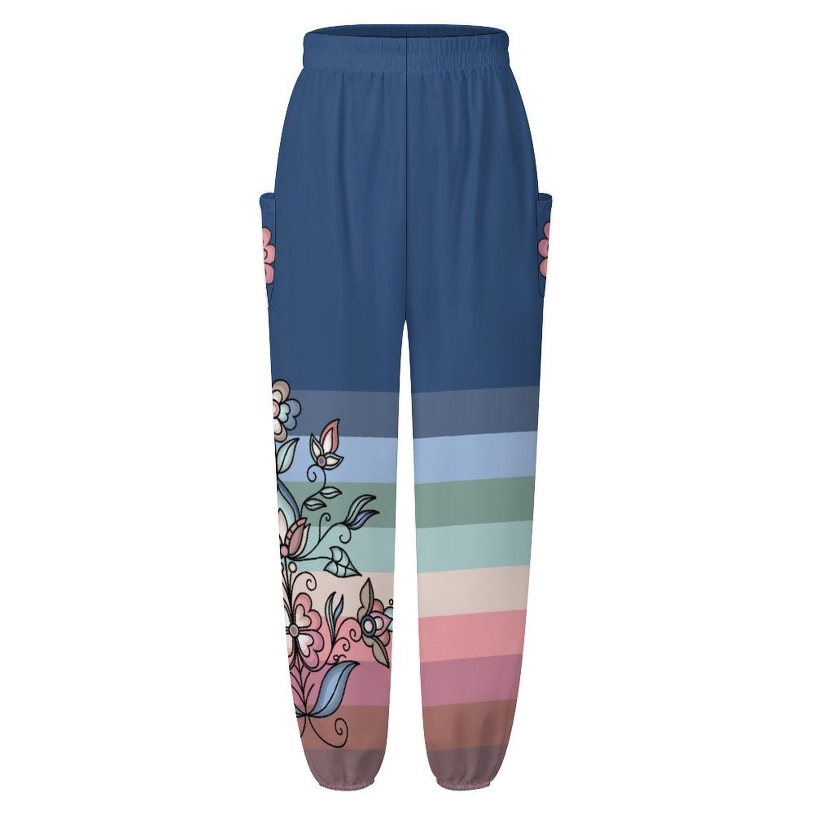 Frostfall Radiance Teal Ribbon Joggers