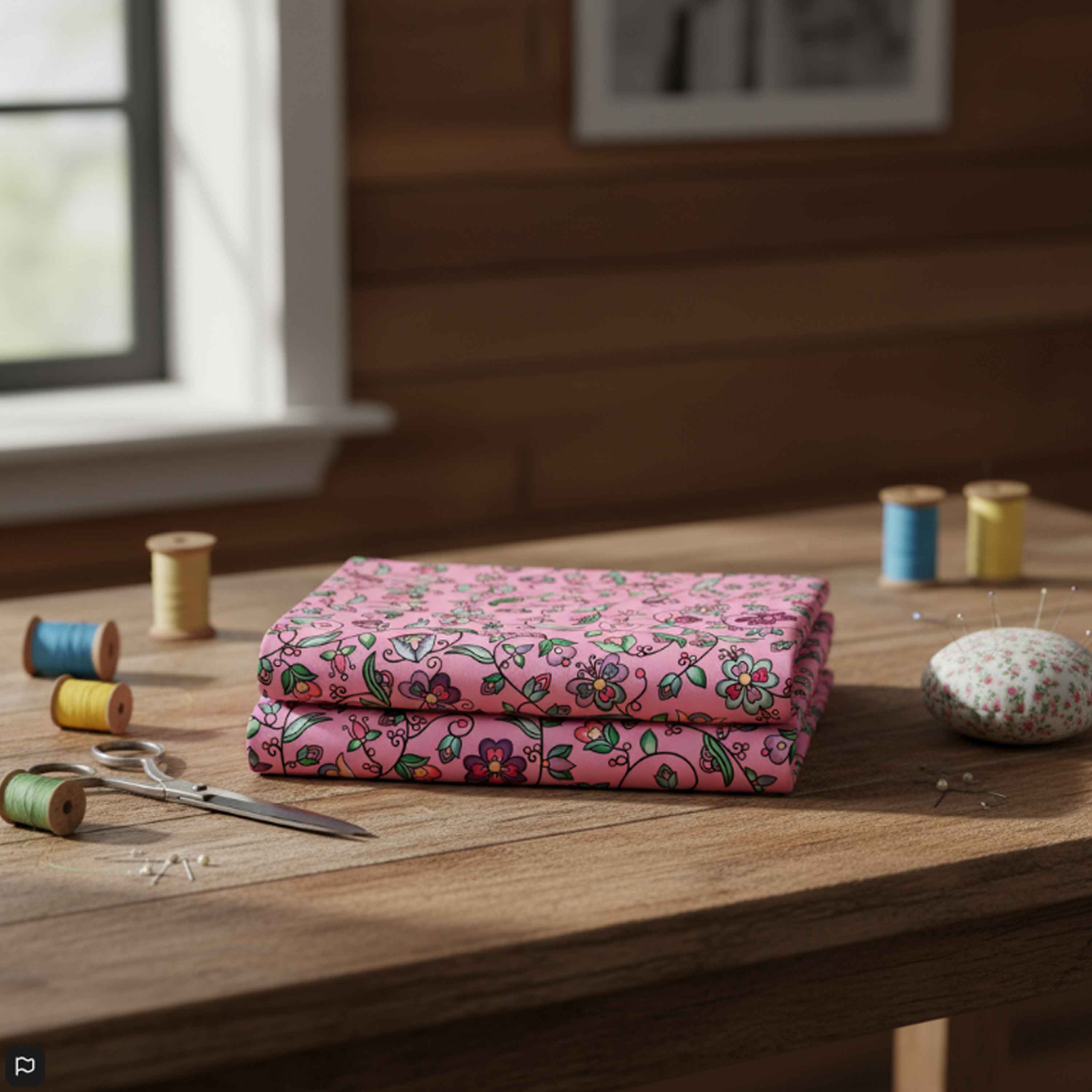 Amber Evening Garland Pink Cotton Poplin