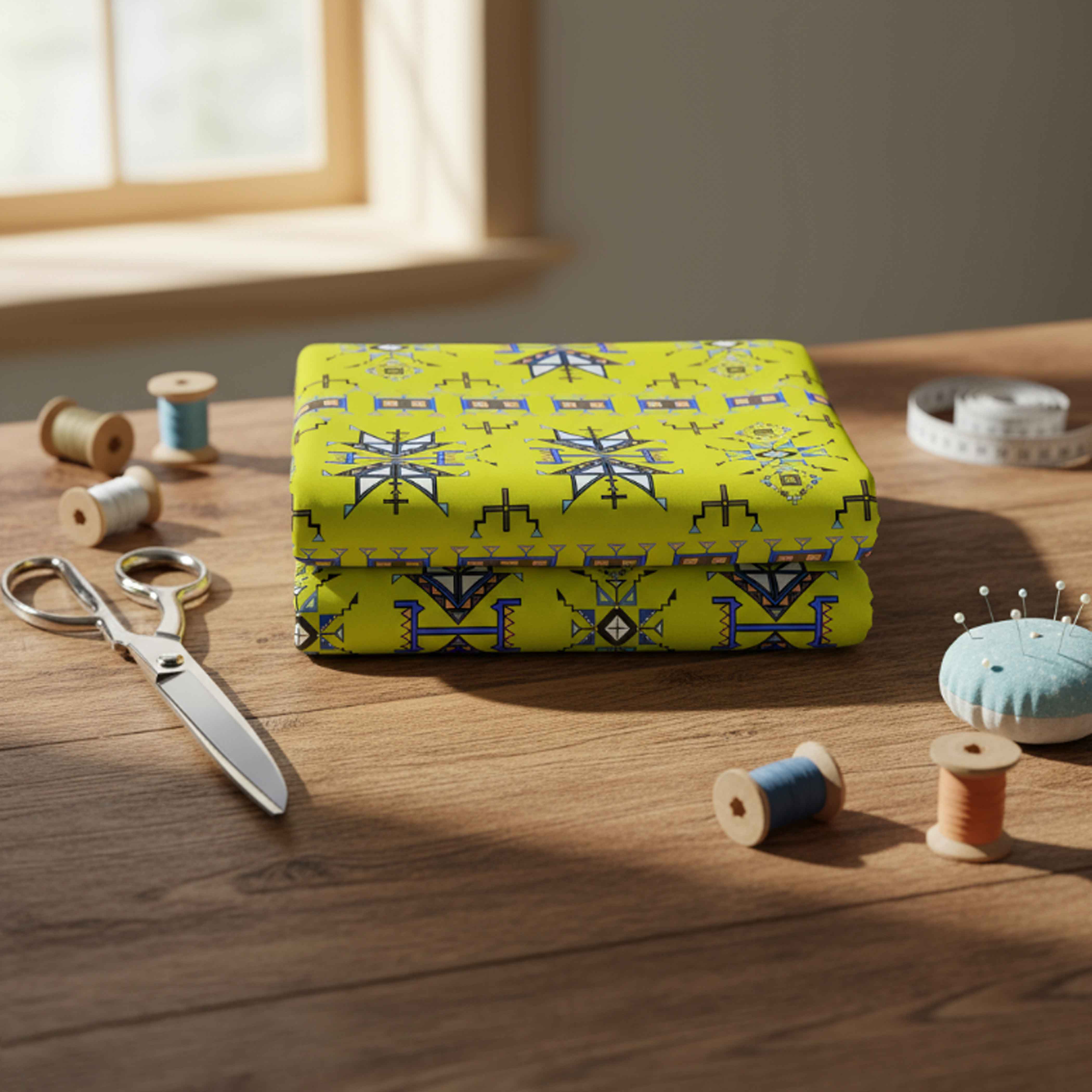 Eagle Strike Lime Cotton Poplin