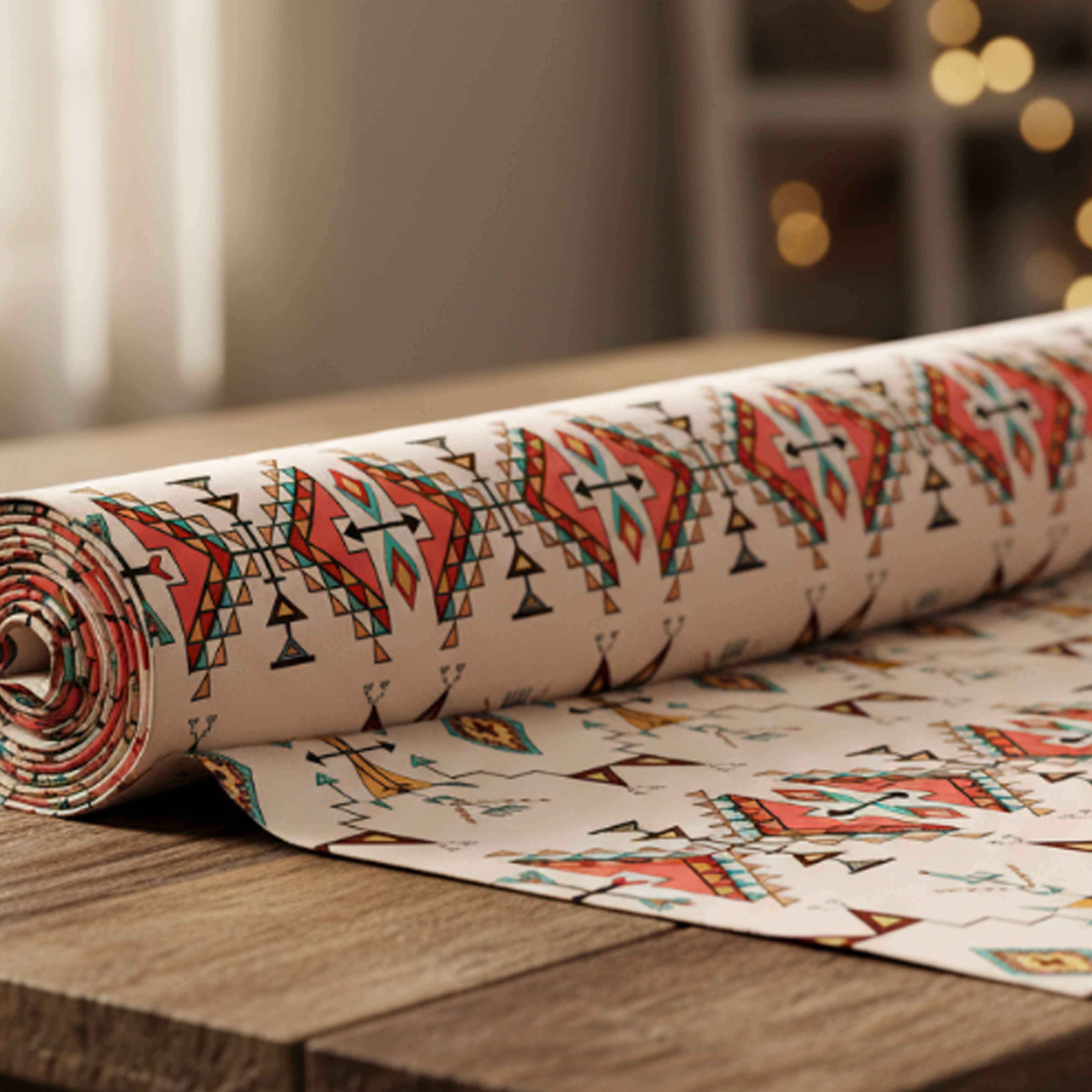 Thunder Flight Cream Cotton Poplin