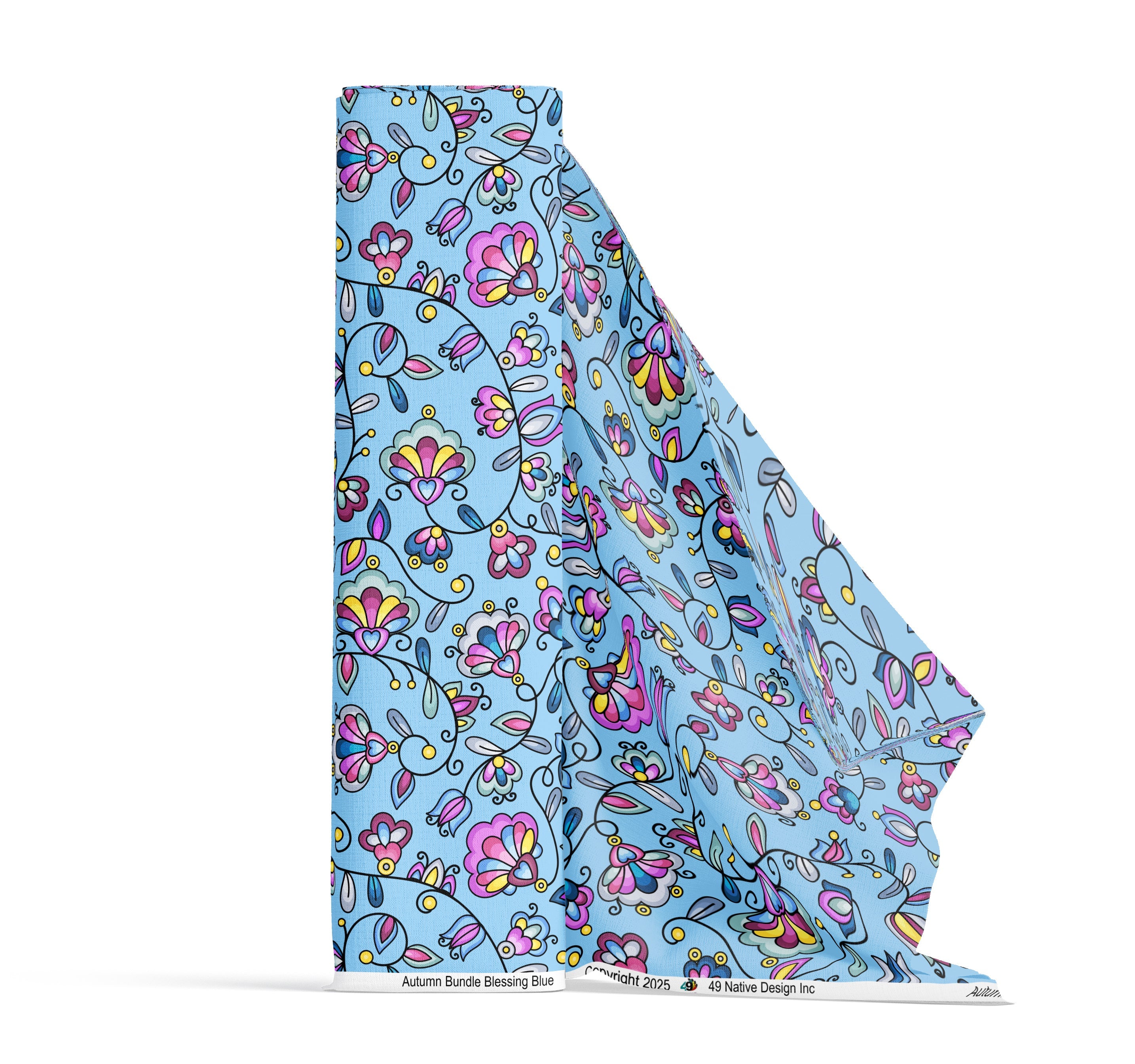 Autumn Bundle Blessing Blue Cotton Poplin