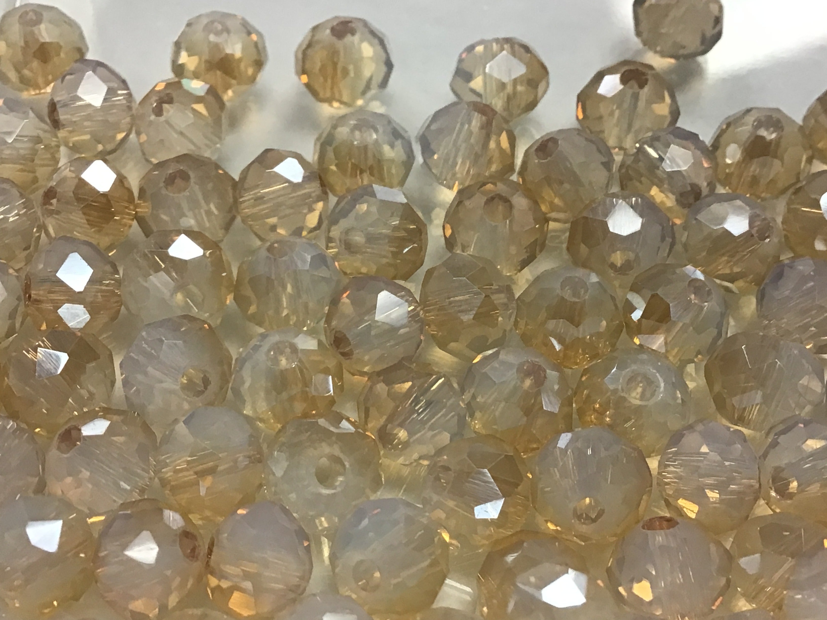 6mm Rondelle Glass Bead - Crystal Sunrise