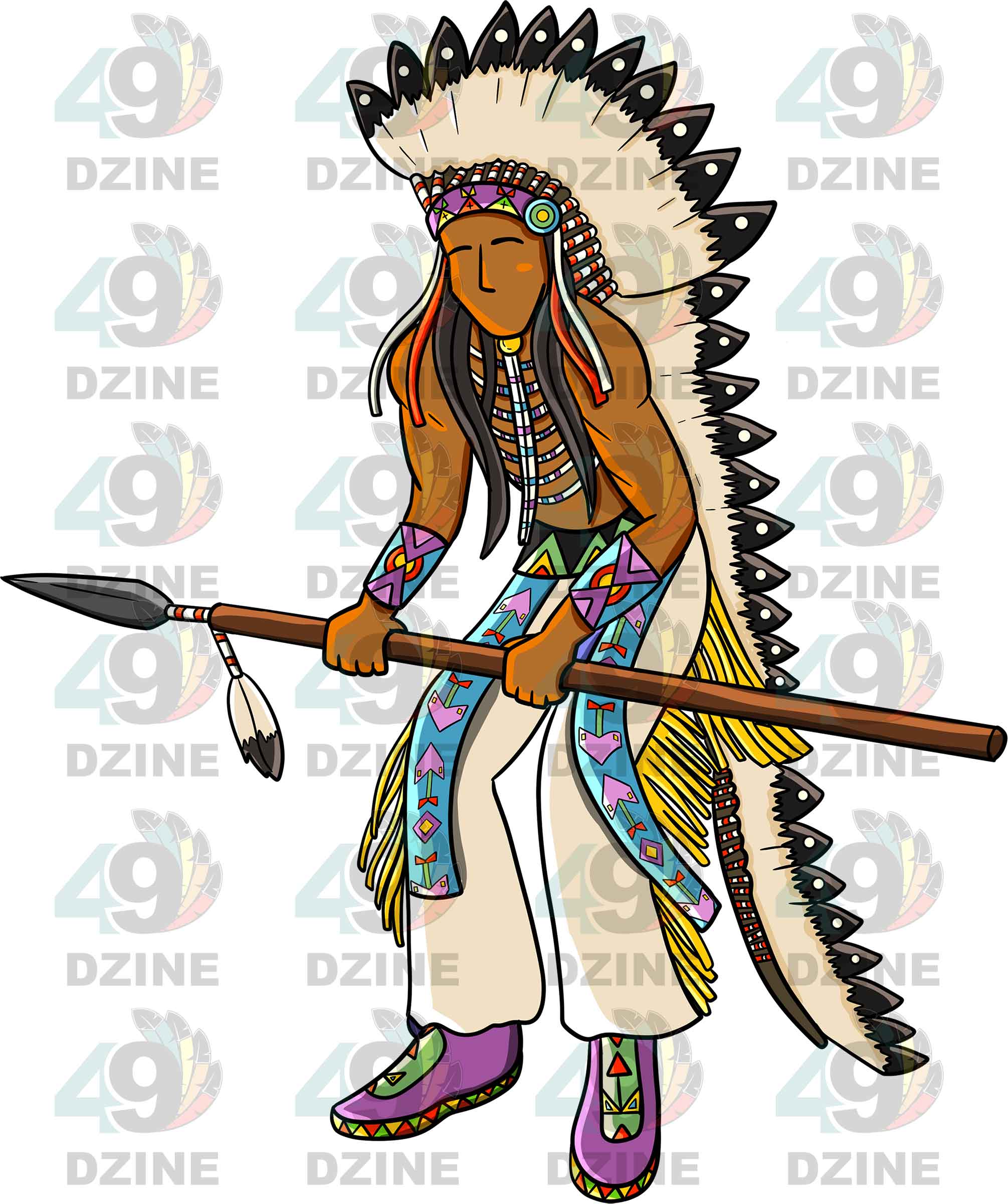 Chief 3 Colored Transfer (Various Sizes)