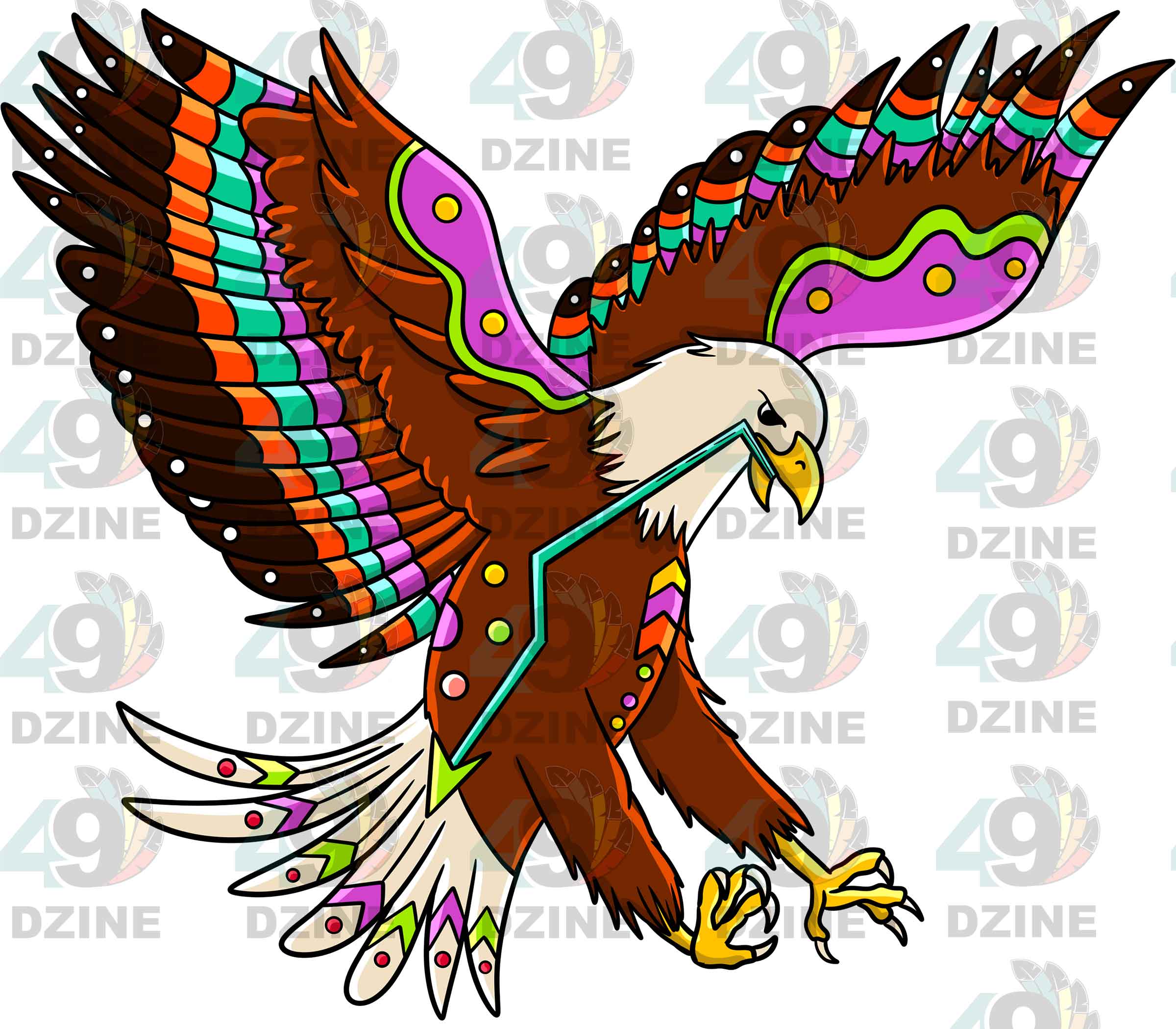 Eagle 3 Colored Transfer (Various Sizes)