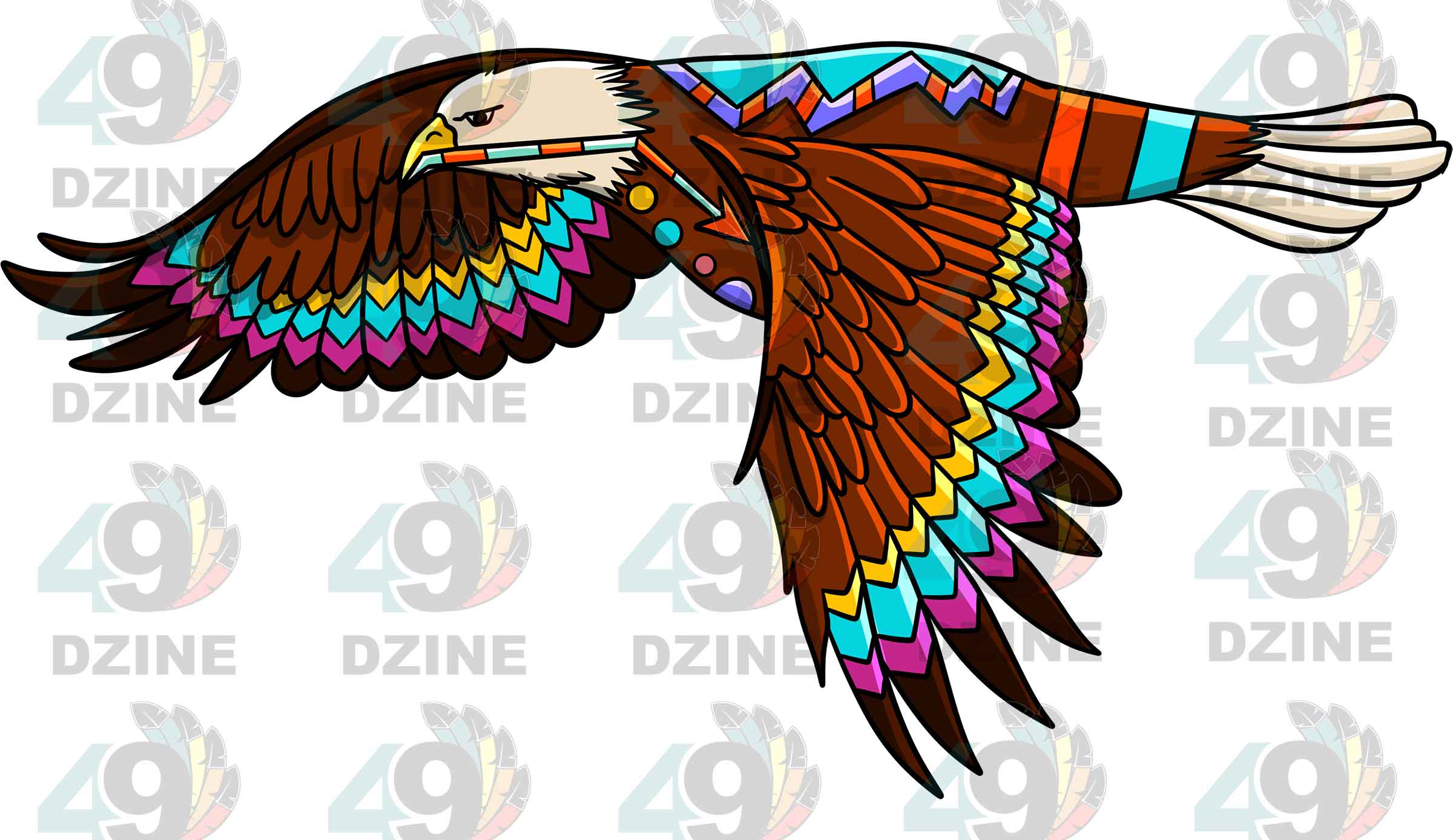 Eagle 5 Colored Transfer (Various Sizes)