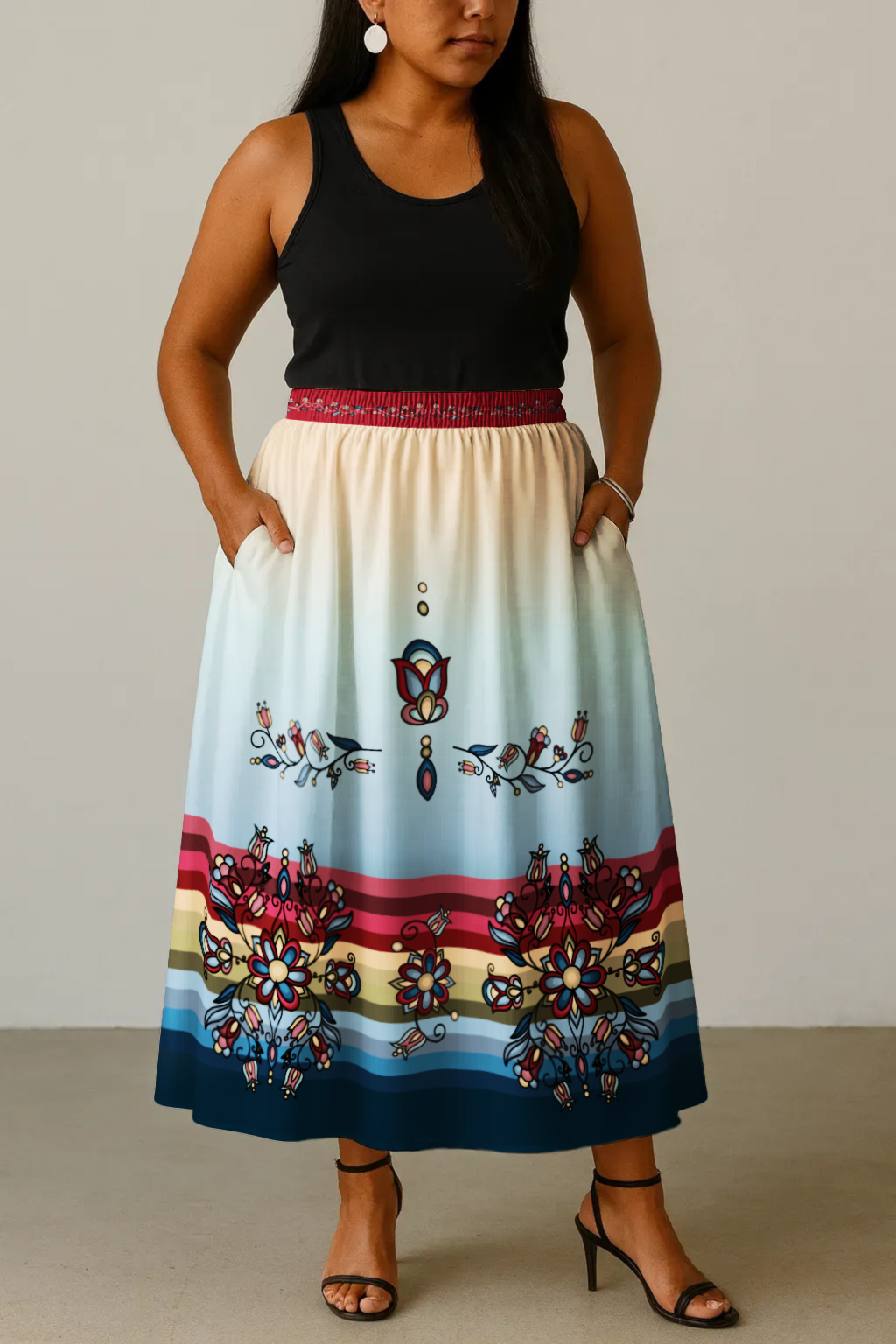 Frozen Petal Cascade Skirt