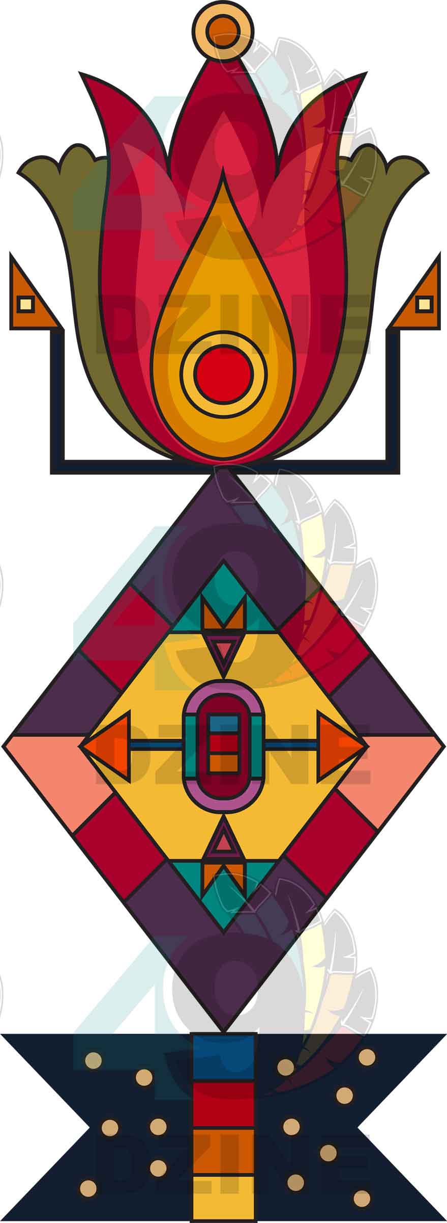 Spirit Journey Geometric Element 15 Transfer (Various Sizes)