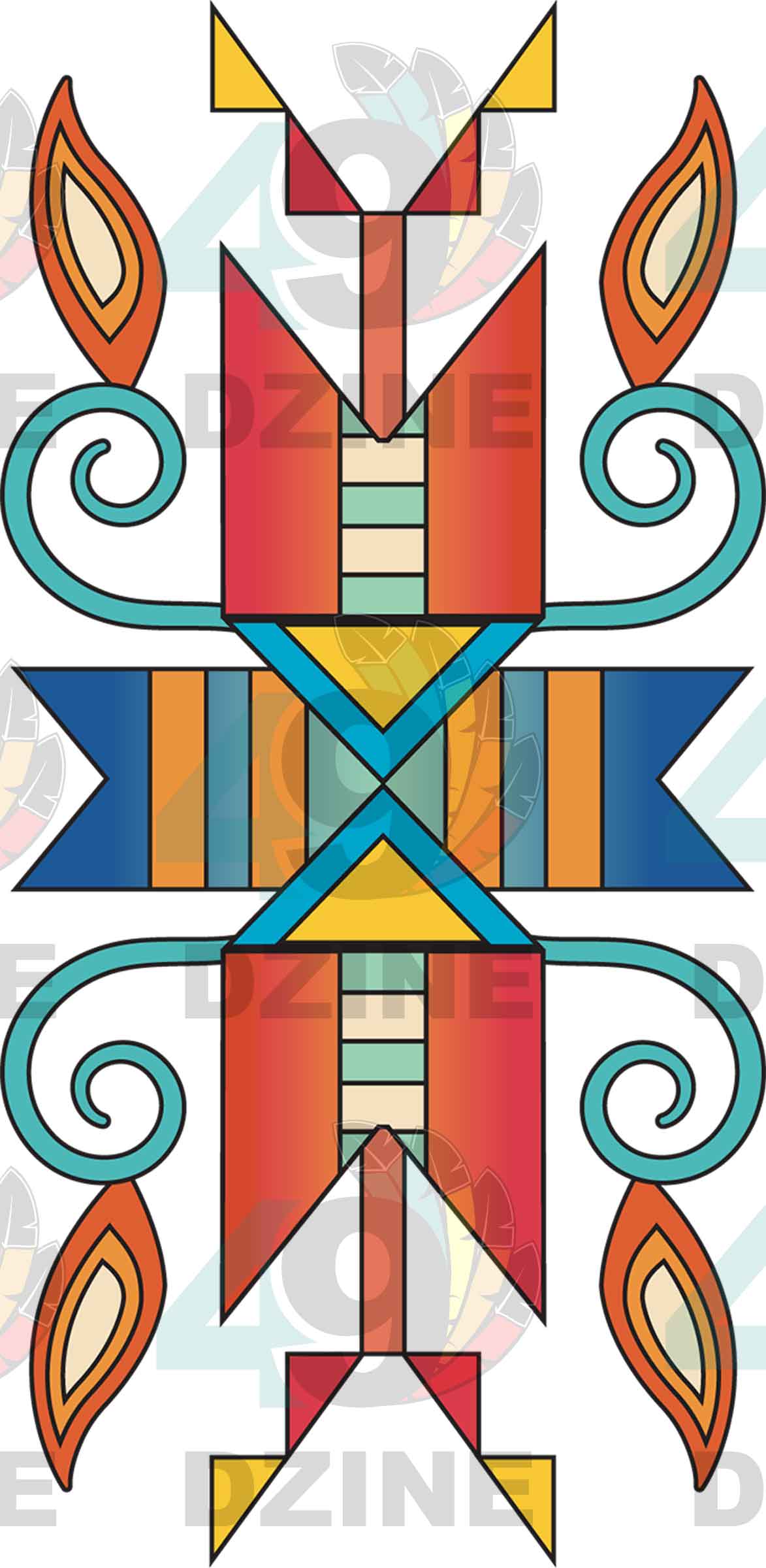 Heritage Tapestry Geometric Element 13 Transfer (Various Sizes)