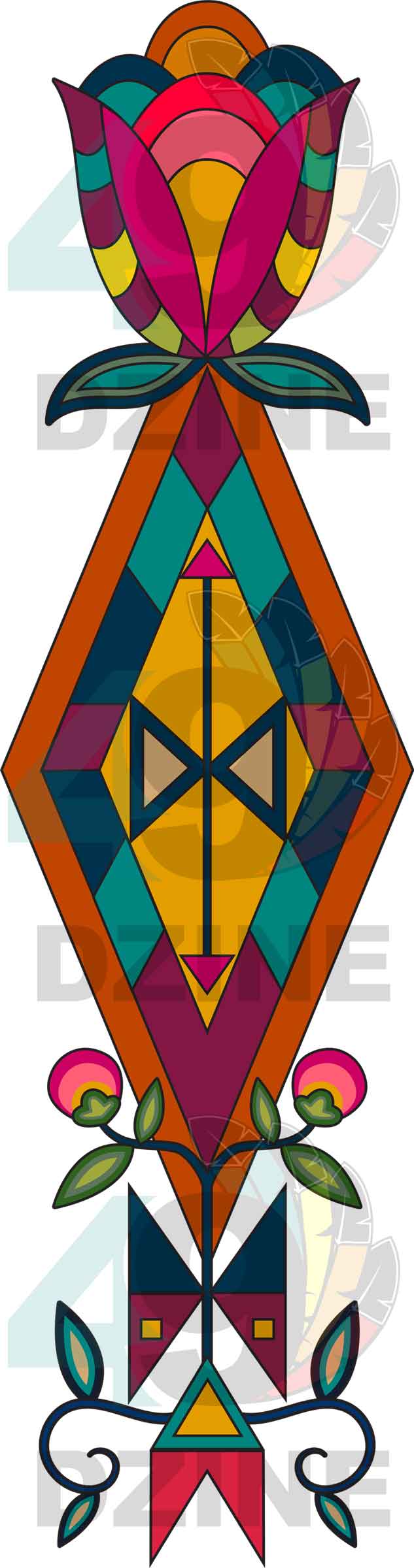 Spirit Journey Geometric Element 13 Transfer (Various Sizes)