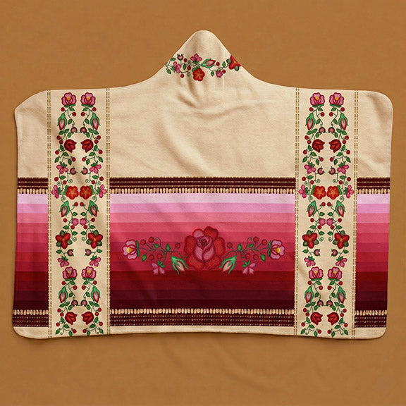Beaded Offering Cream Hooded Blanket
