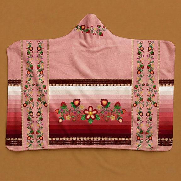 Berry Rites Pink Hooded Blanket