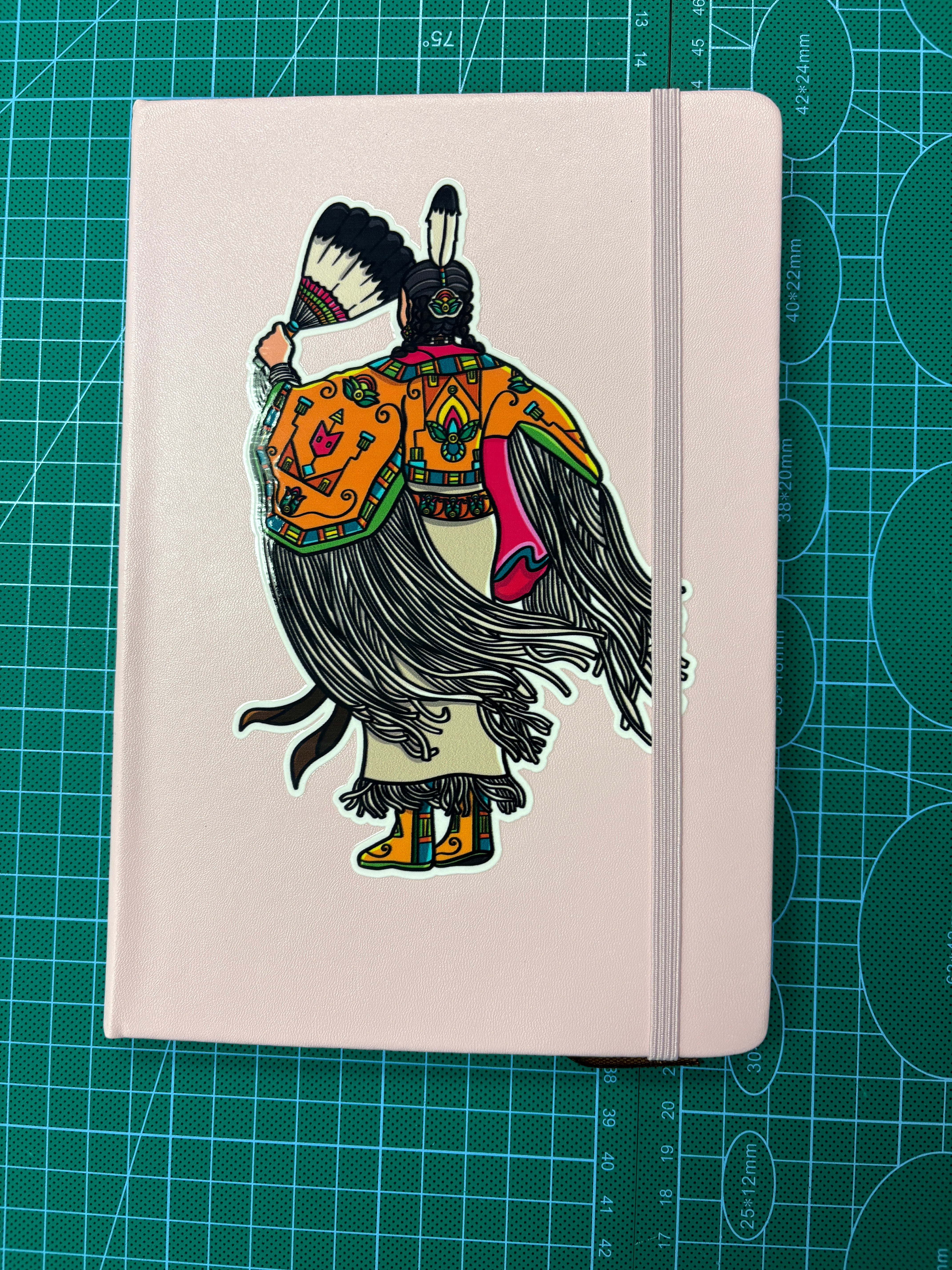 Traditional Buckskin Dancer 2 Pink Notebook