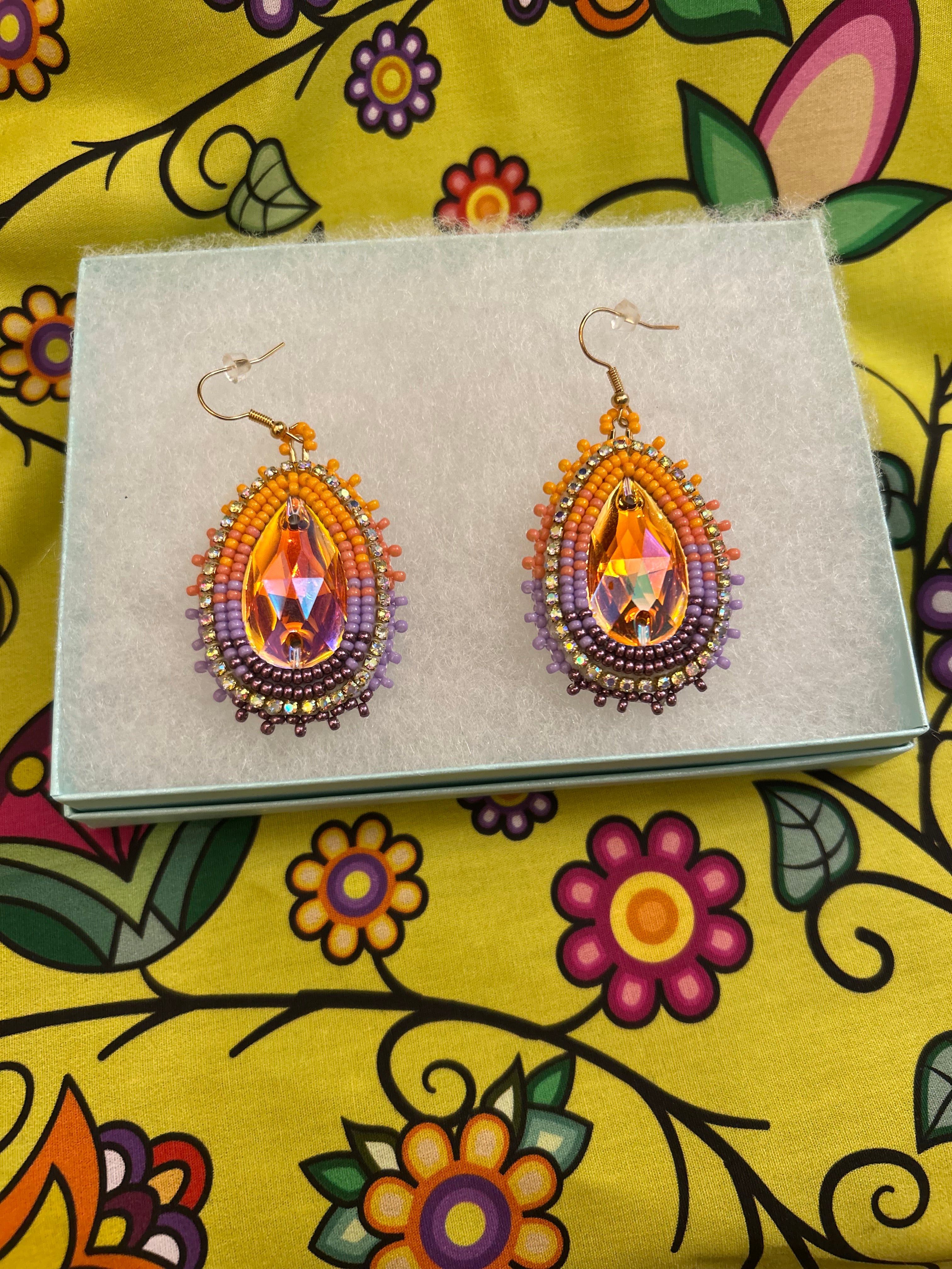 Karin Moen Teardrop Sunset Earrings