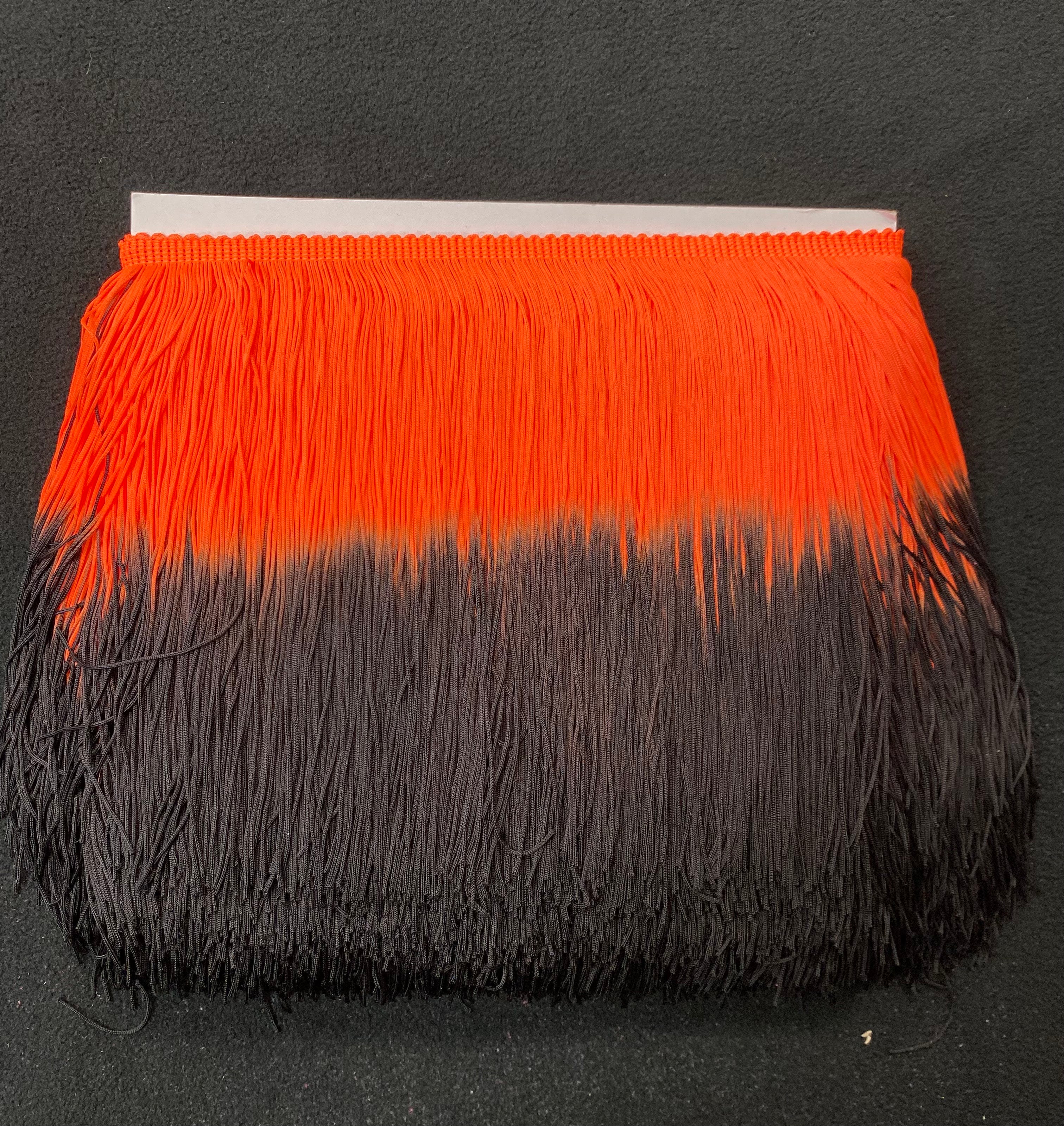 Neon Orange Black Fringe