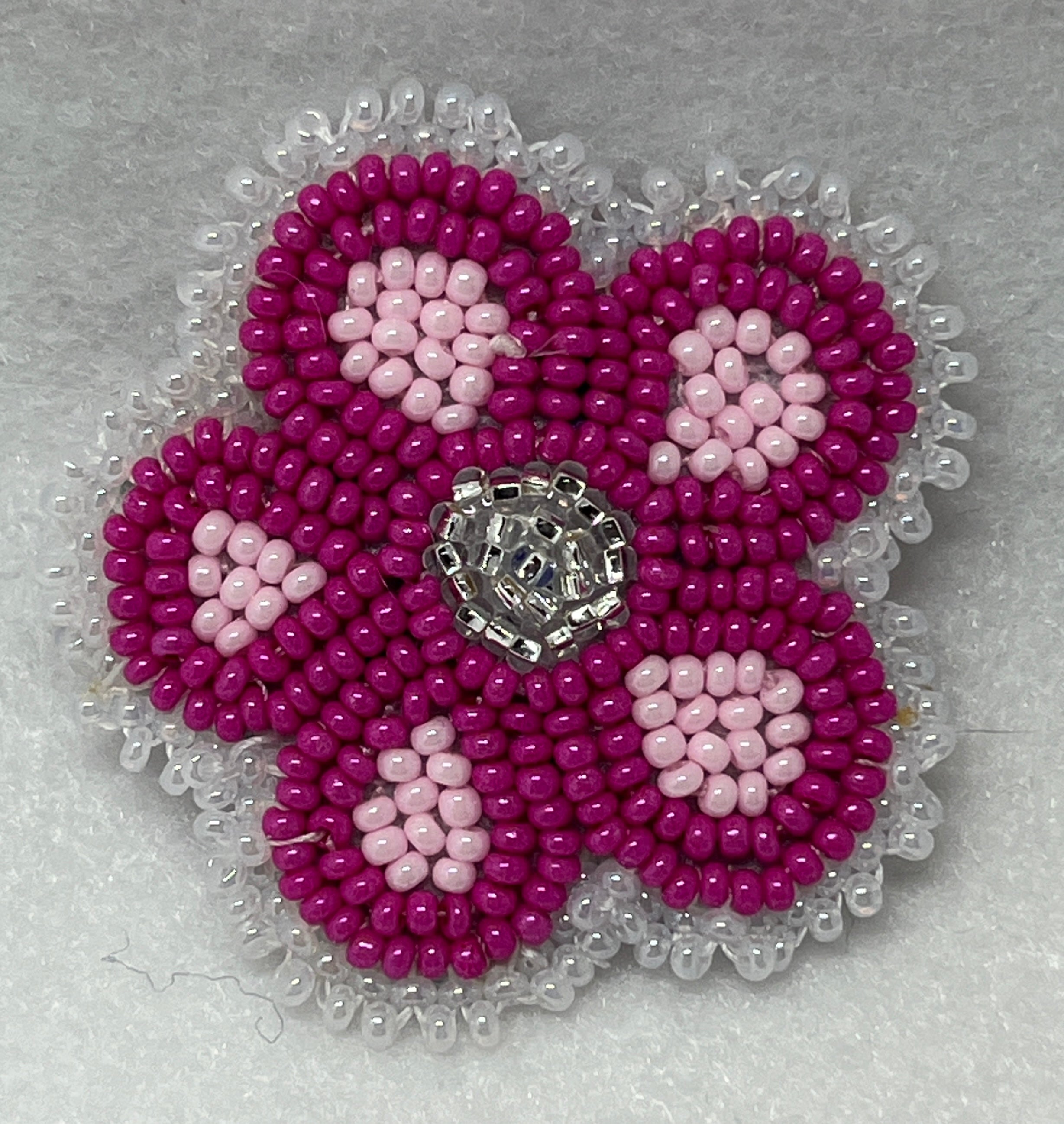 Brandon Swain Novlesky Small Pink Flower with White Edge