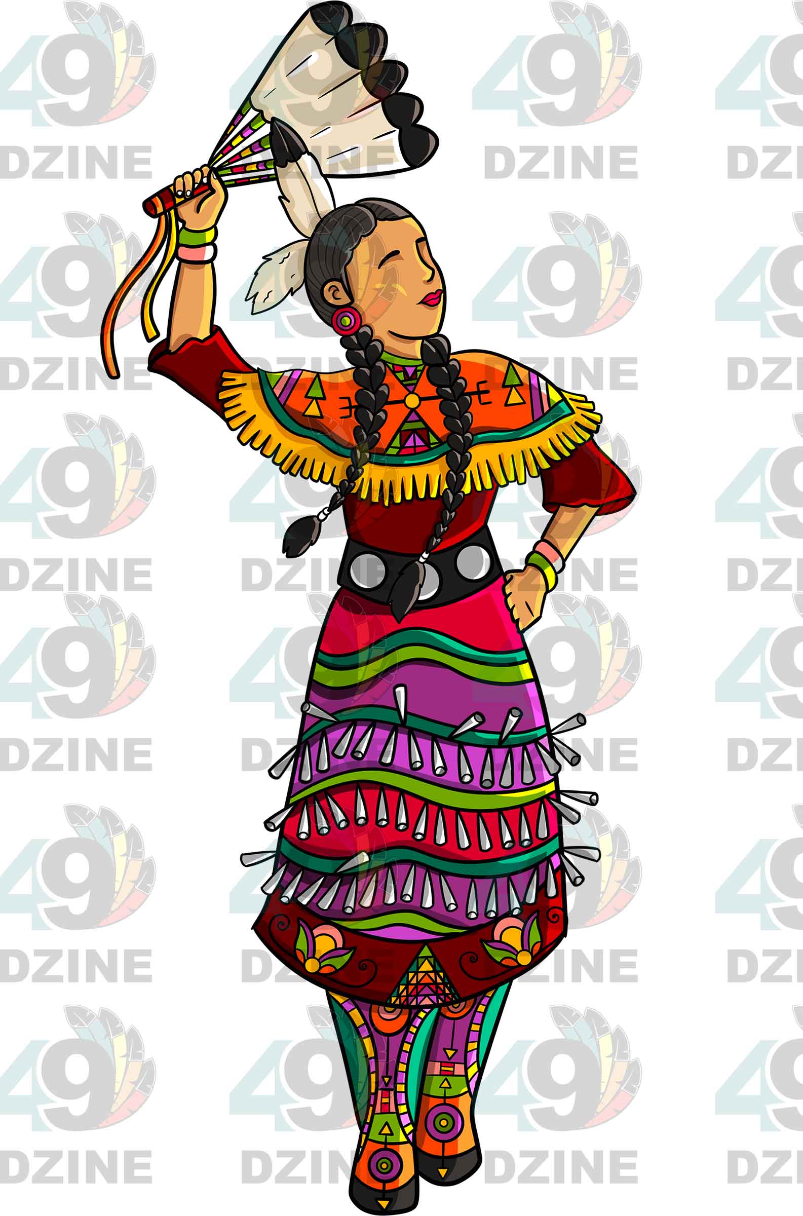 Jingle Dancer 3 Transfer (Various Sizes)