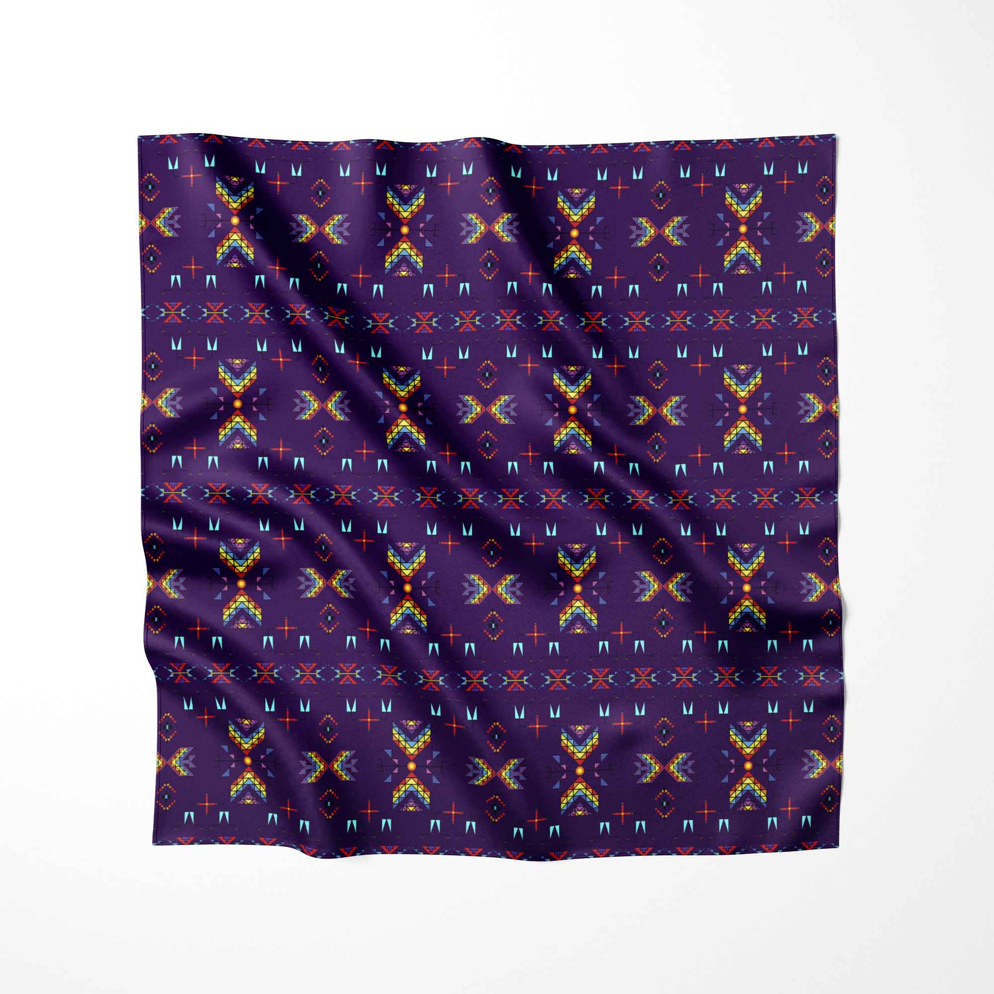 Rainy Chief Rainbow Dark Purple Cotton Fabric