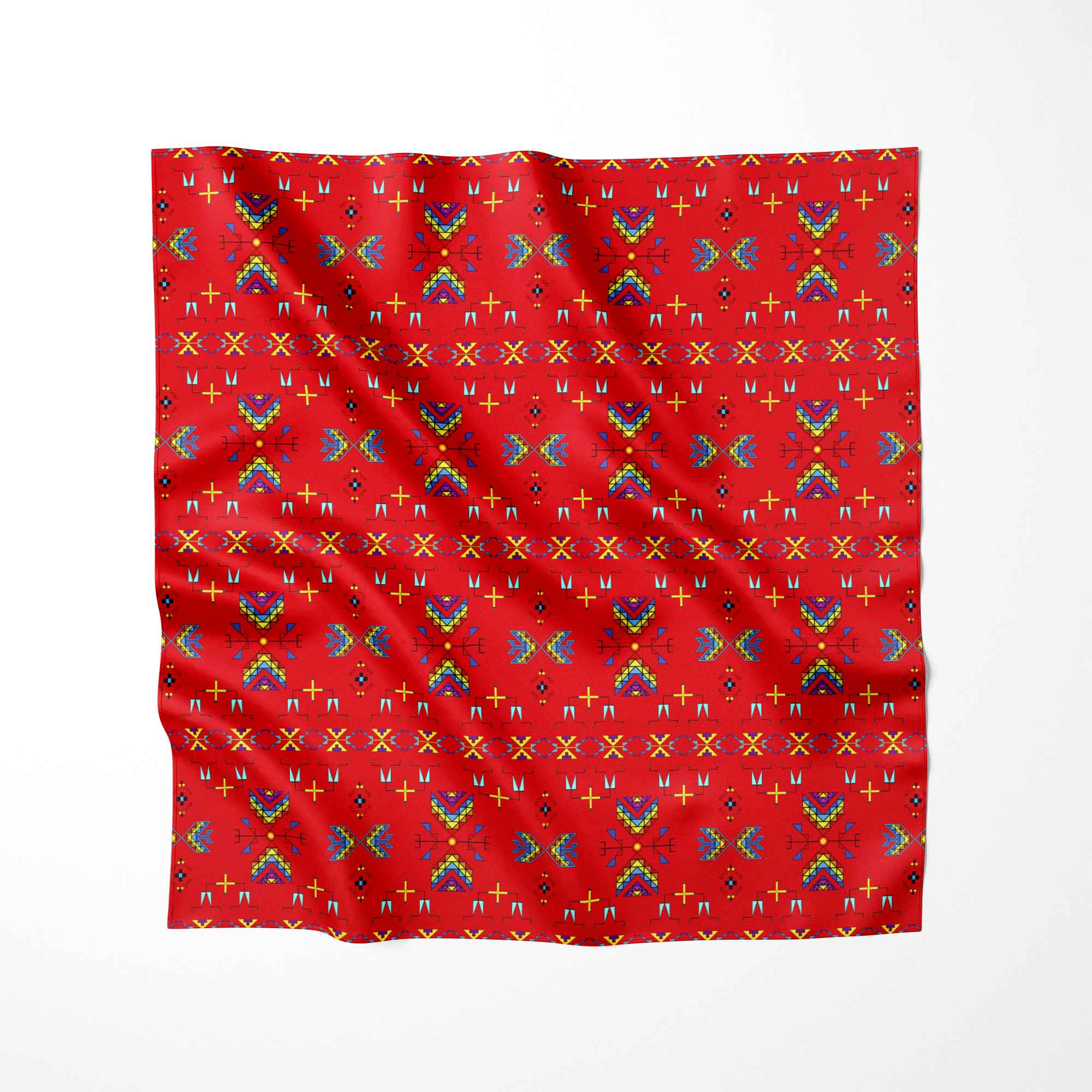 Rainy Chief Rainbow Red Cotton Fabric