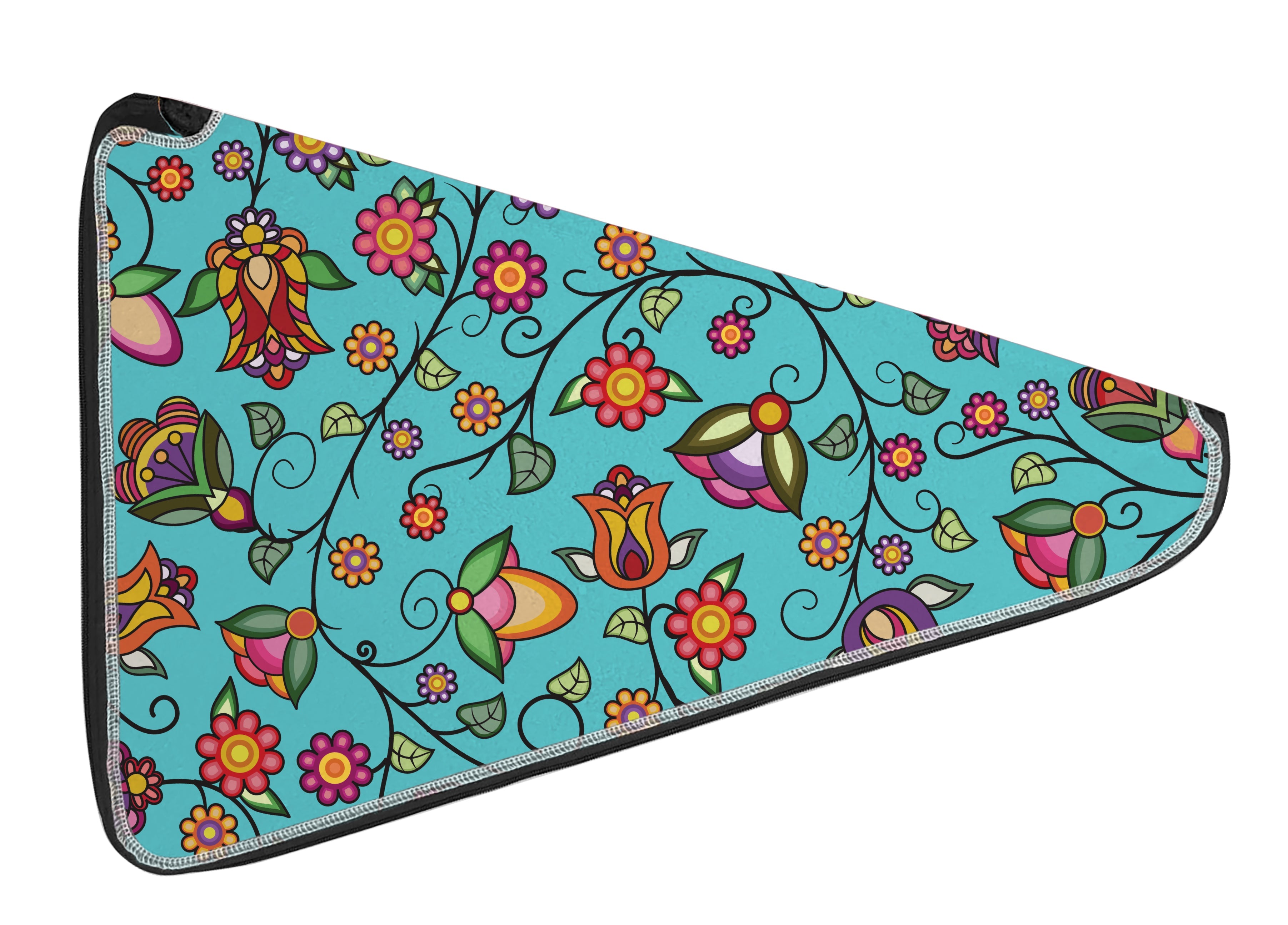 27 Inch Fan Case - Heartbeat Petals Turquoise