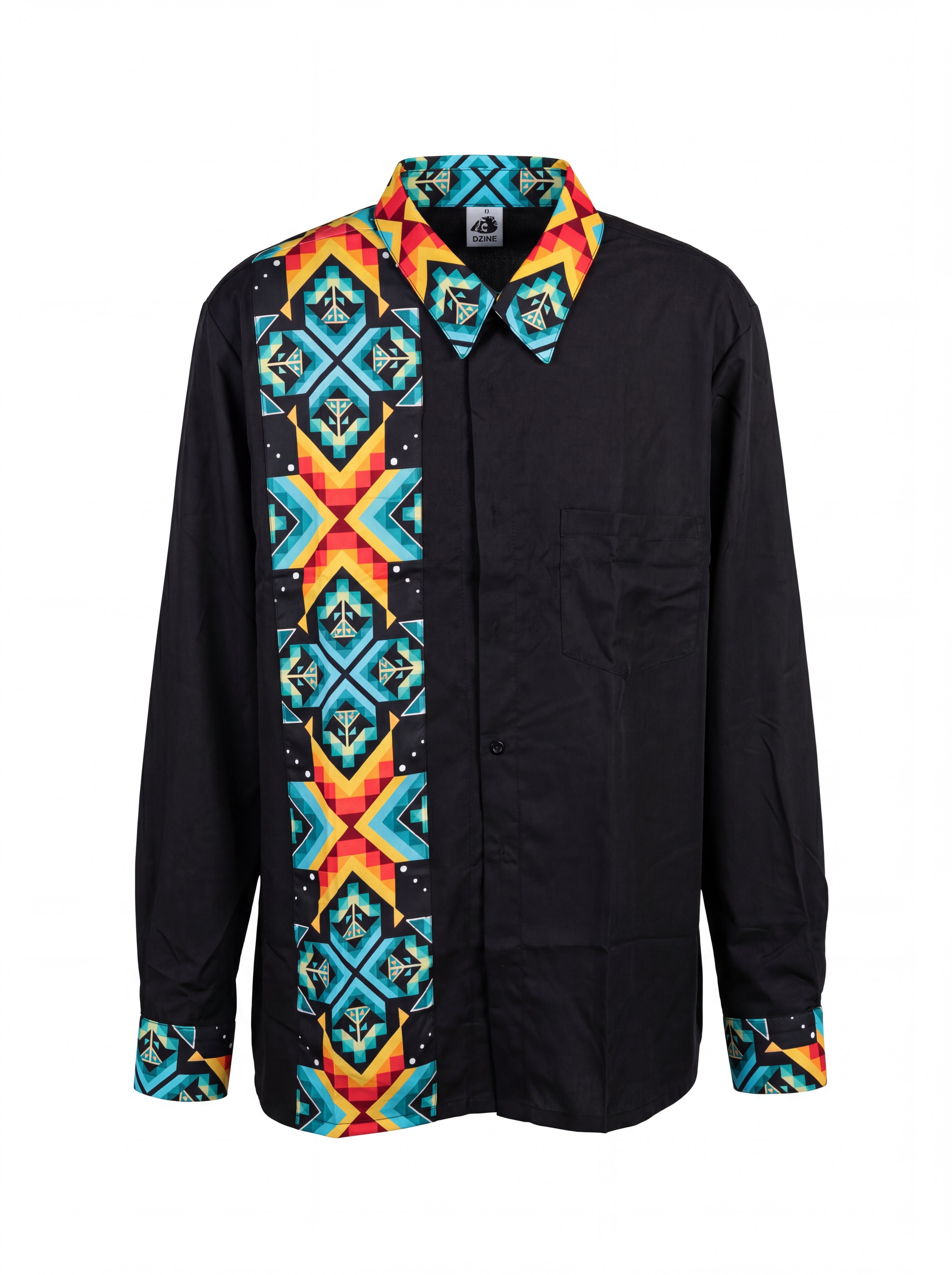 Buffalo Stone Long Sleeve Geometric Dress Shirt