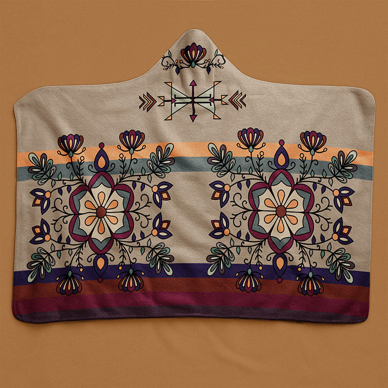 Aurora Petal Glow Hooded Blanket