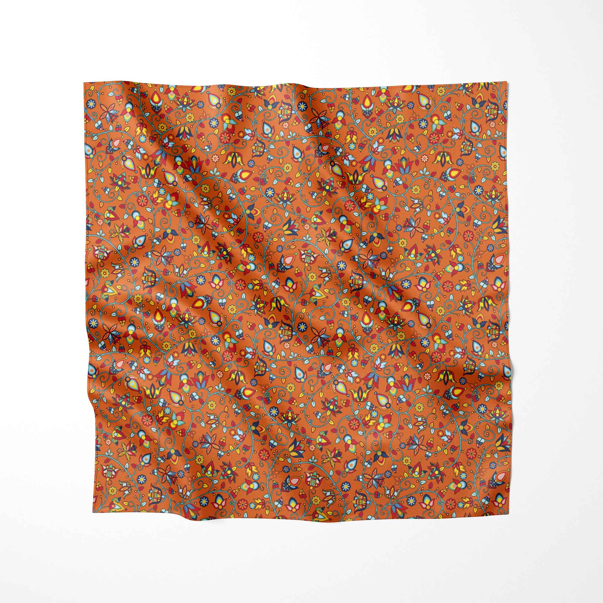 Thorny Path Orange Cotton Fabric