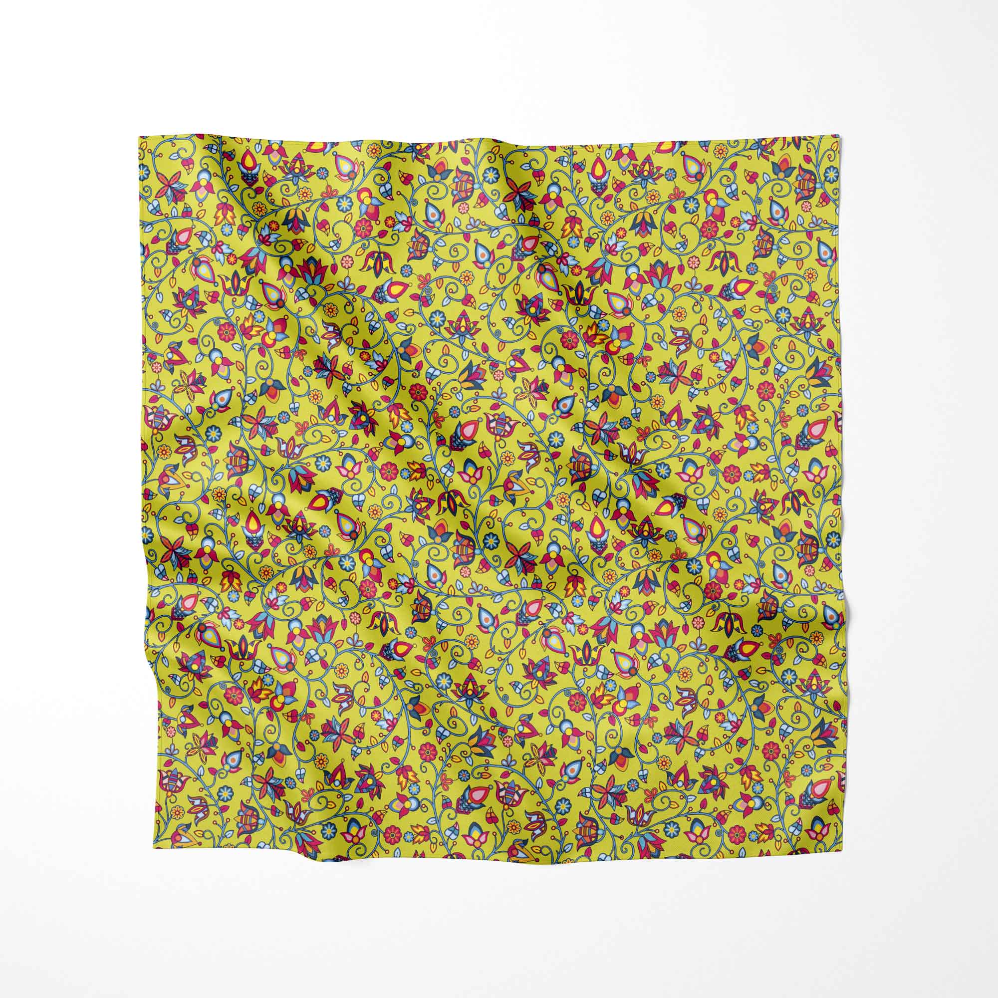 Thorny Path Yellow Grass Cotton Fabric