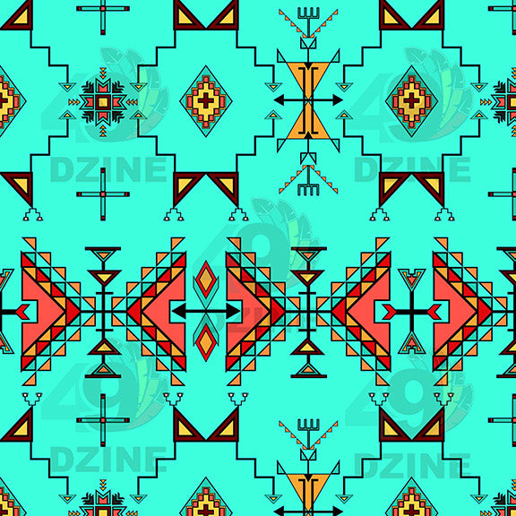 Thunder Flight Turquoise Satin Fabric
