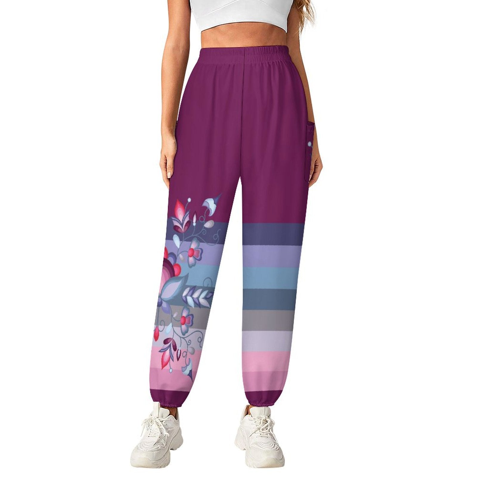 Twilight Hollyvine Purple Ribbon Joggers