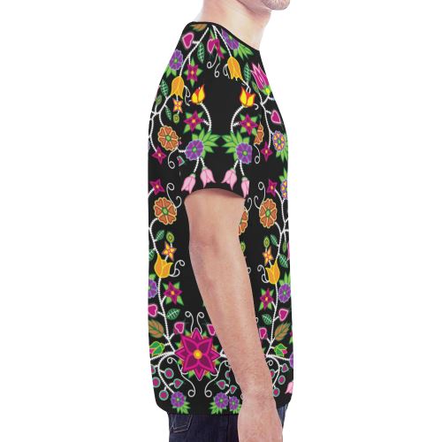 Floral Beadwork New All Over Print T-shirt for Men (Model T45) New All Over Print T-shirt for Men (T45) e-joyer 