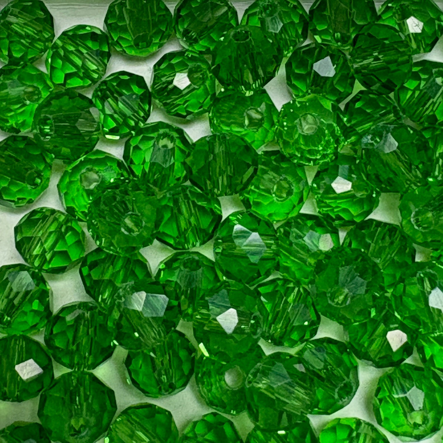 6mm Rondelle Glass Bead - Grass