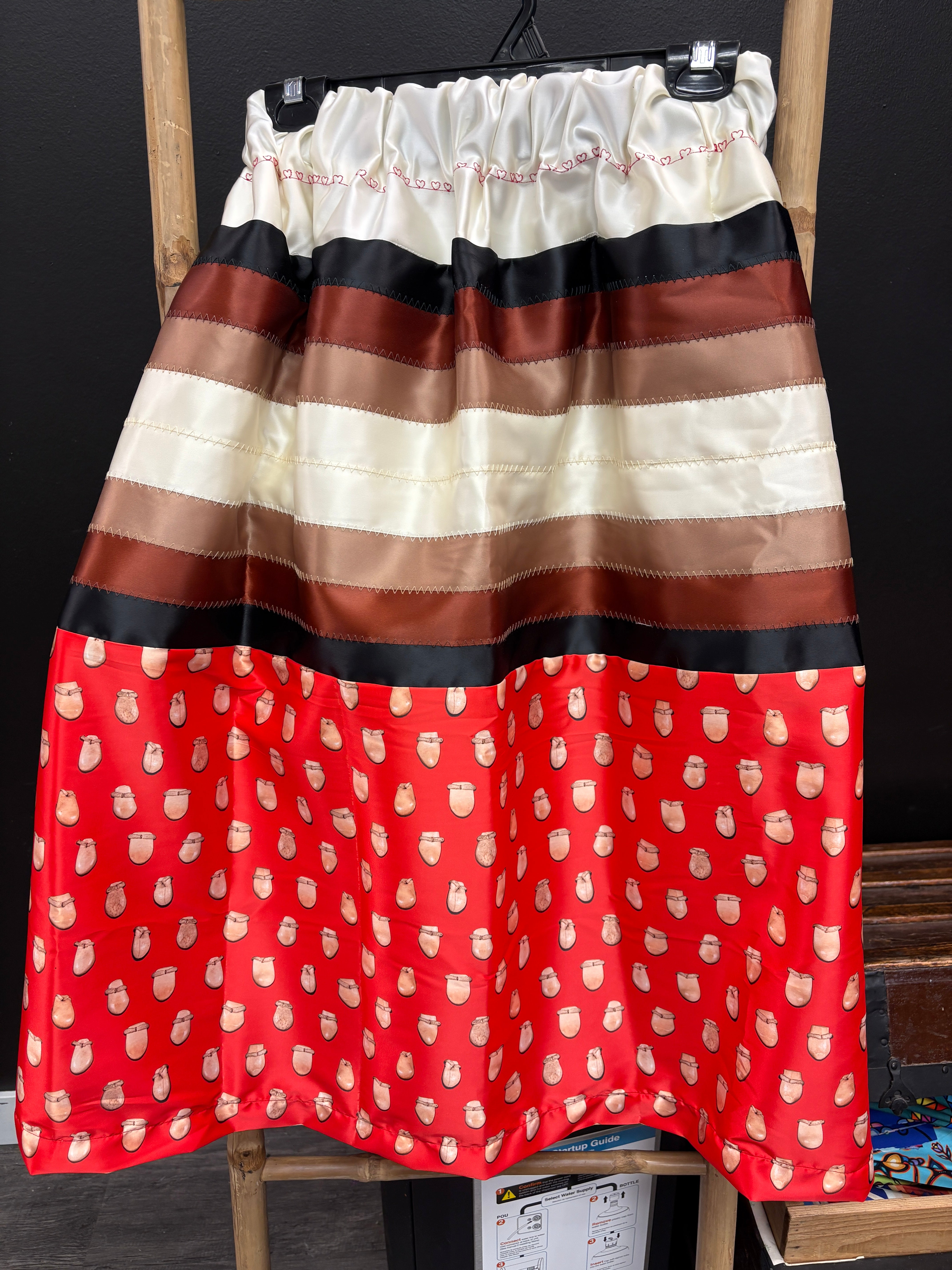 Elk Tooth Red Ribbon Skirt