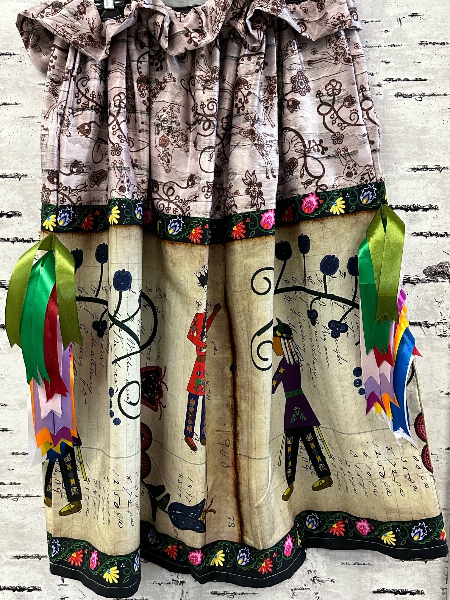 Floral Ledger Warriors Satin Ribbon skirt
