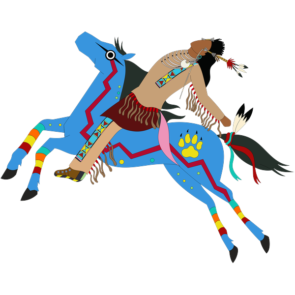 Rider on Horse 2inch by 2inch Vinyl Sticker