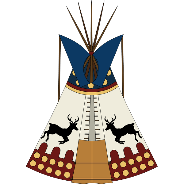 Teepee Deer 2inch by 2inch Vinyl Sticker