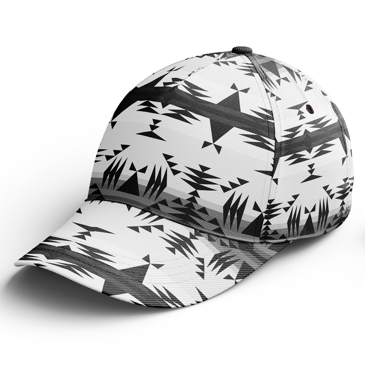 Between the Mountains White and Black Snapback Hat