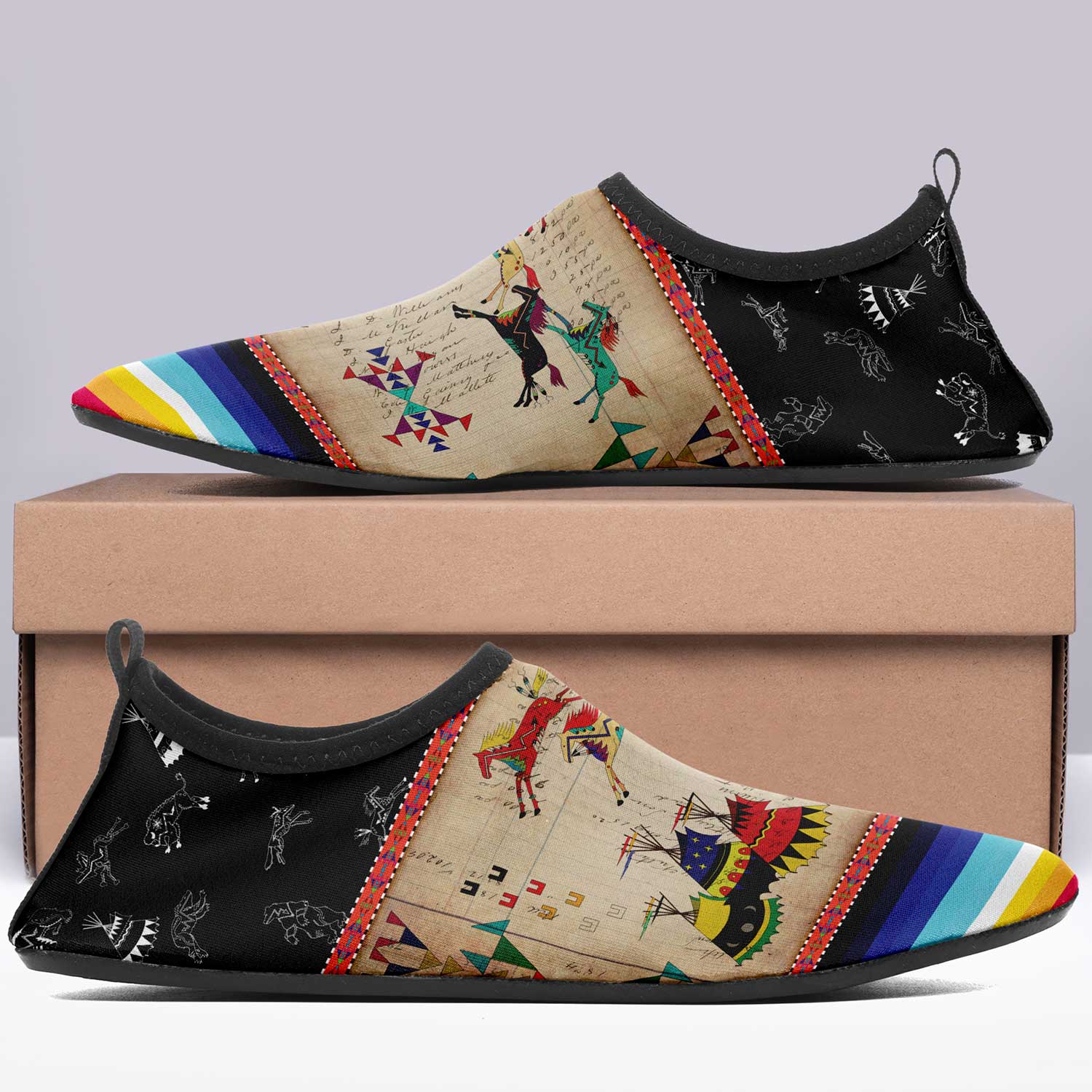 Horses Running Black Sky Sockamoccs