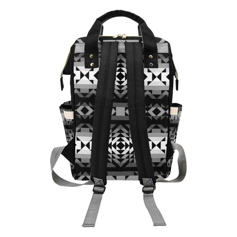 Black Rose Shadow Multi-Function Diaper Backpack