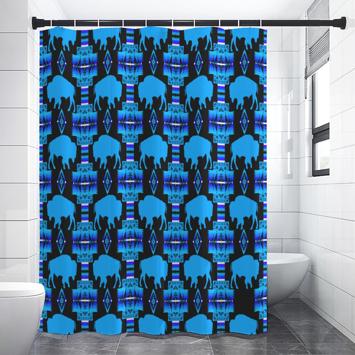 Midnight Buffalo Lake Shower Curtain (59 inch x 71 inch)