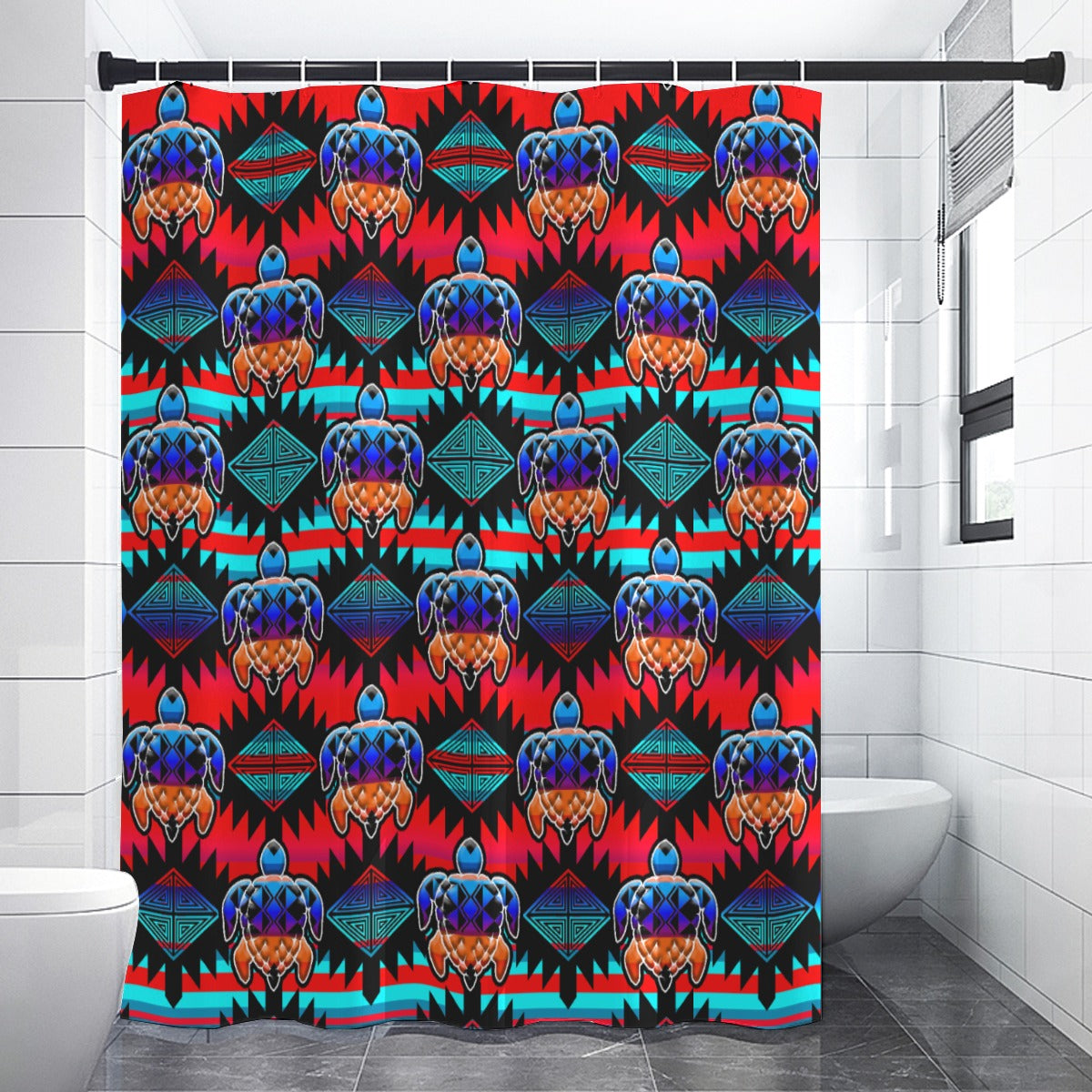 Okotoks Mountain Turtles Shower Curtain (59 inch x 71 inch)