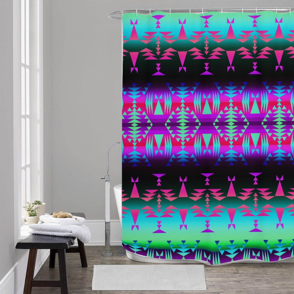 Between the Rocky Mountains Shower Curtain (59 inch x 71 inch)