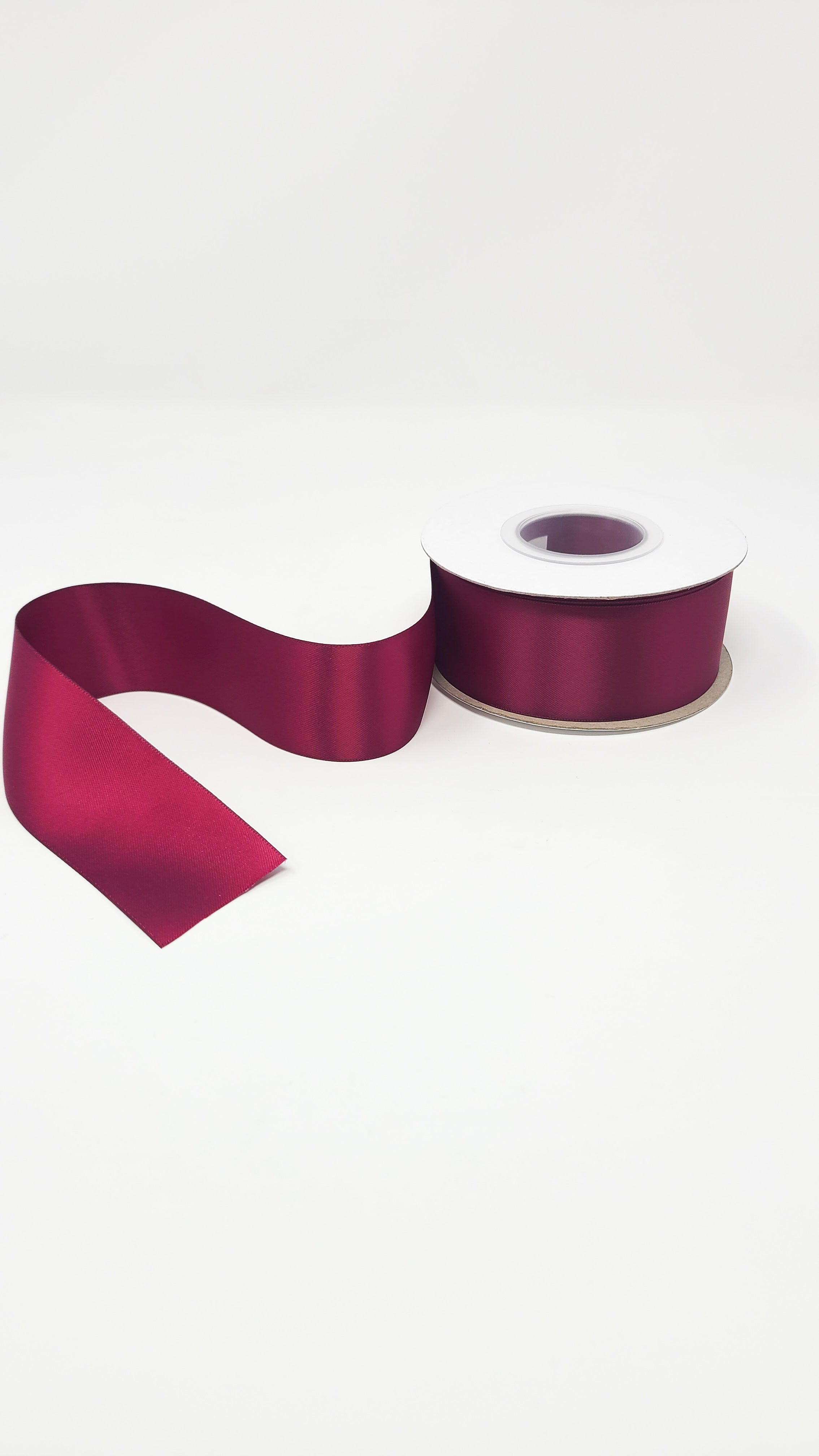 Wine - Double Face 1.5 inch Solid Colored Ribbon