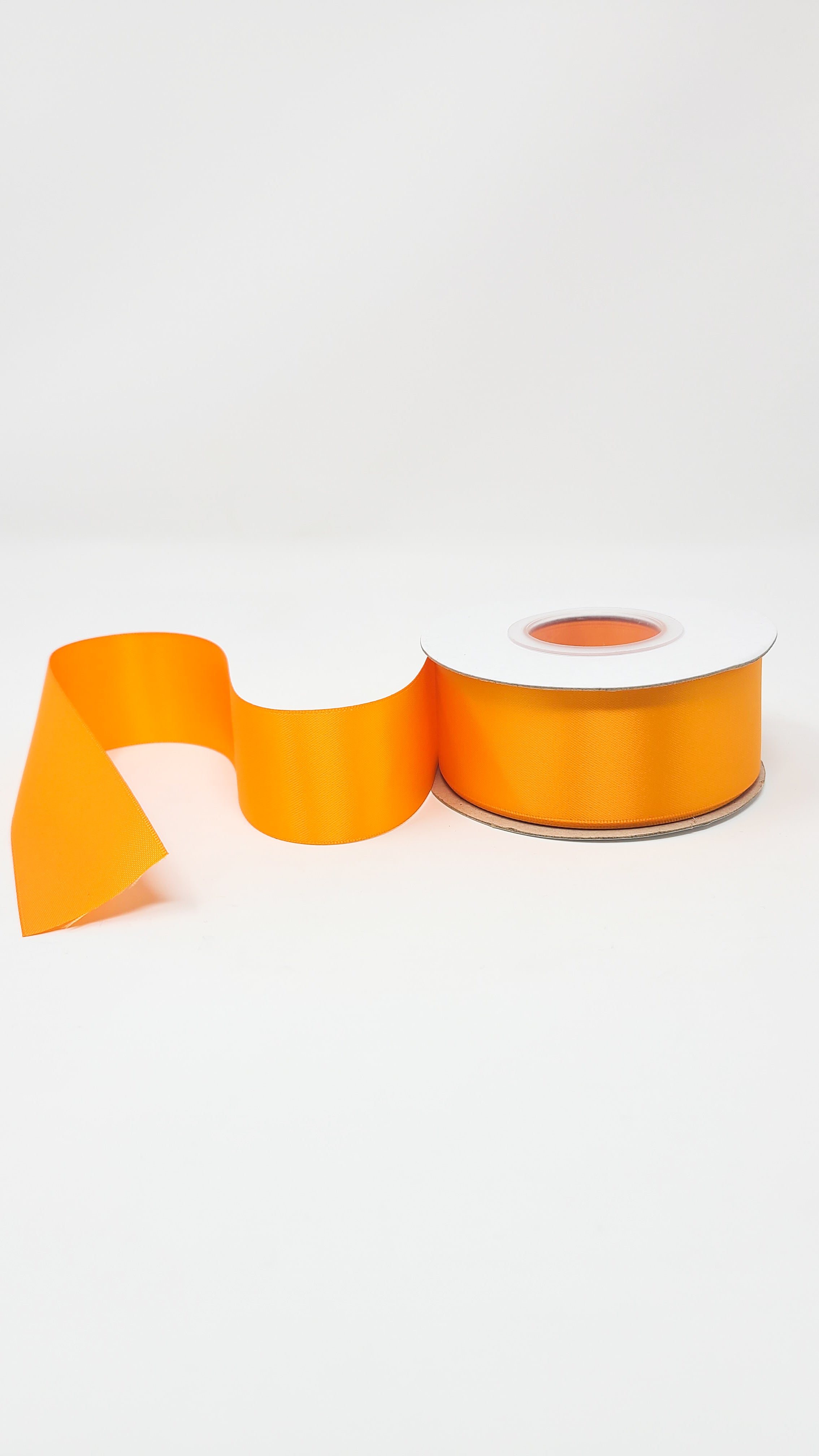 Tangerine - Double Face 1.5 inch Solid Colored Ribbon