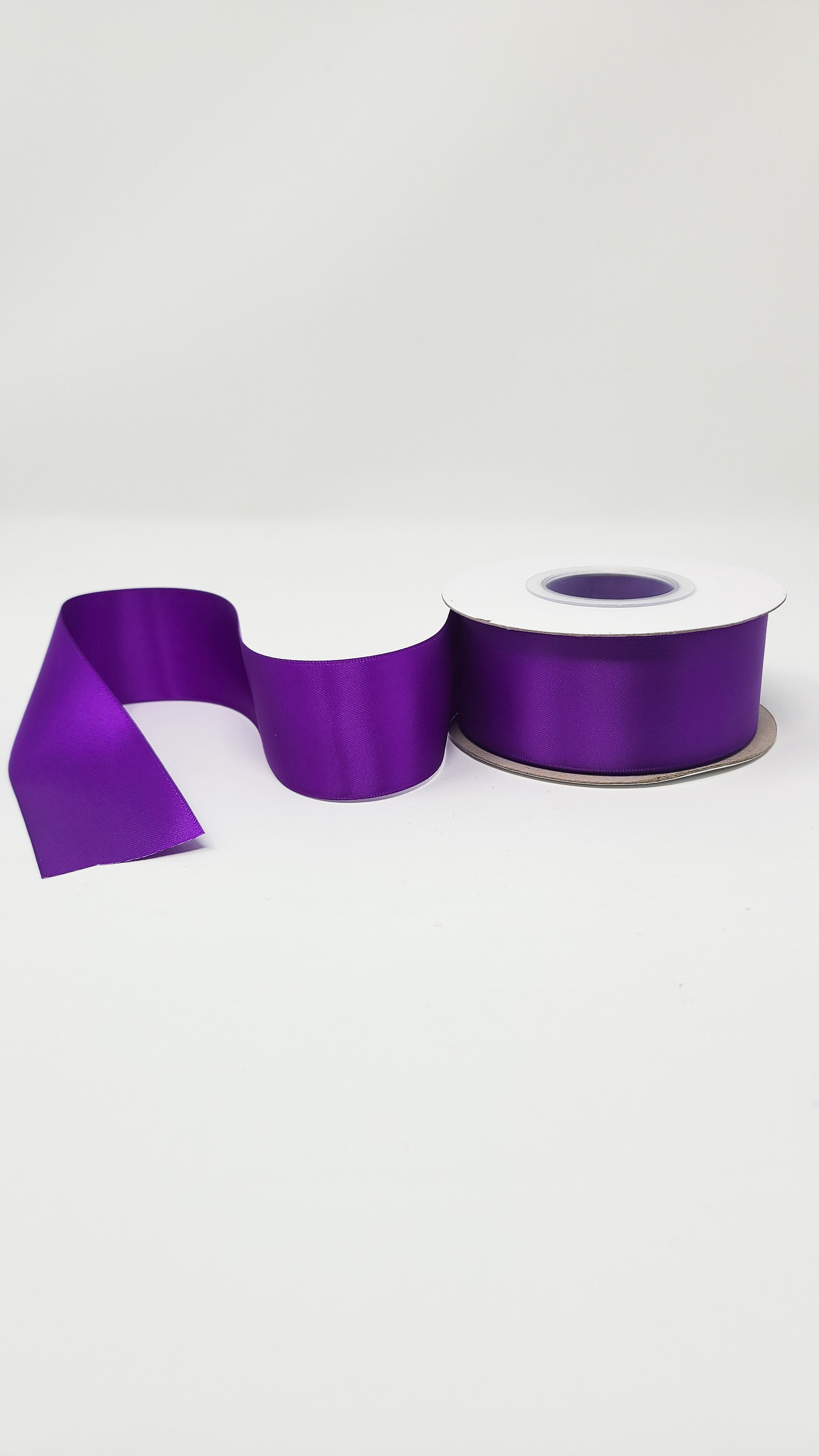 Purple - Double Face 1.5 inch Solid Colored Ribbon