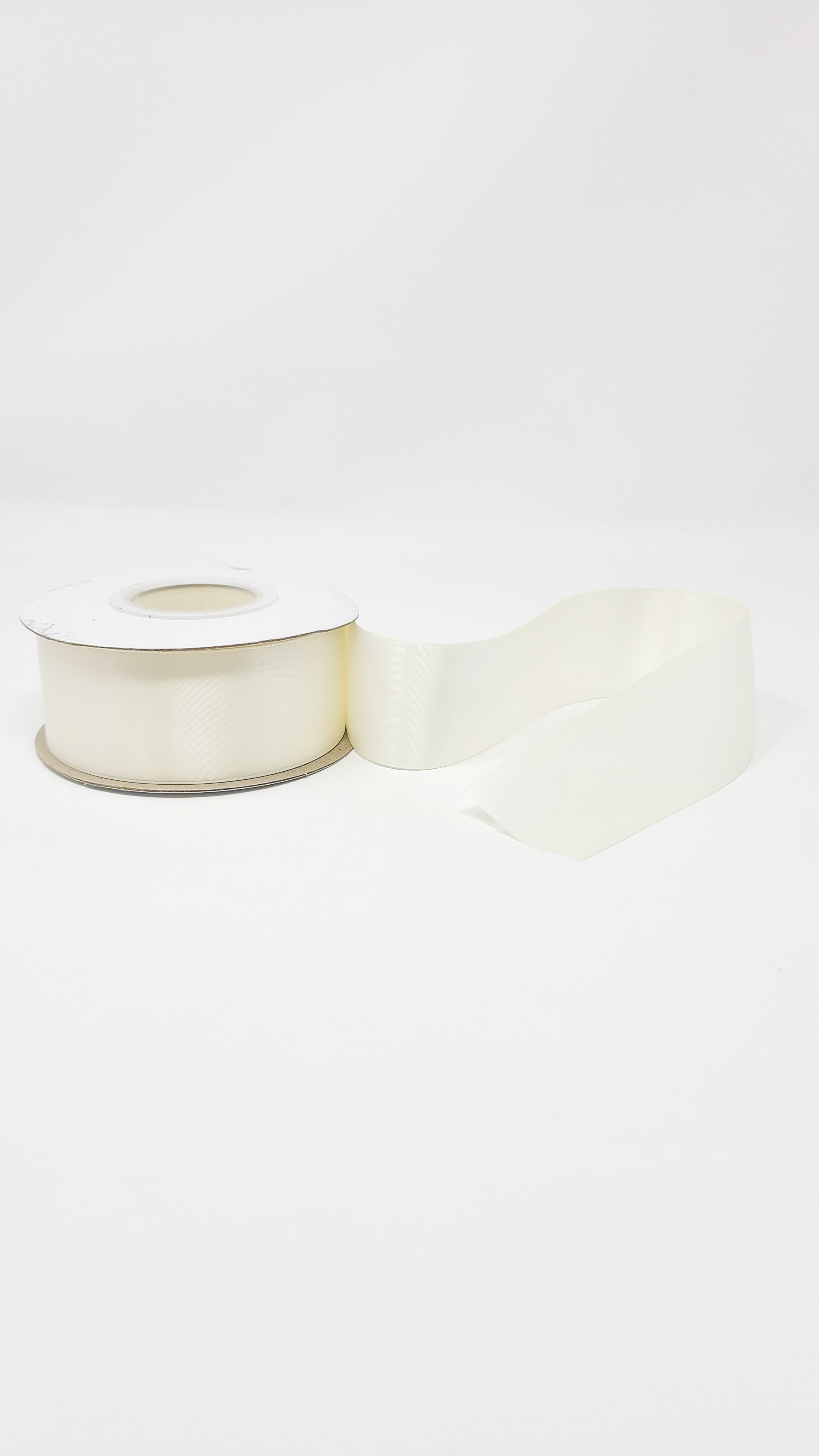 Antique White - Double Face 1.5 inch Solid Colored Ribbon