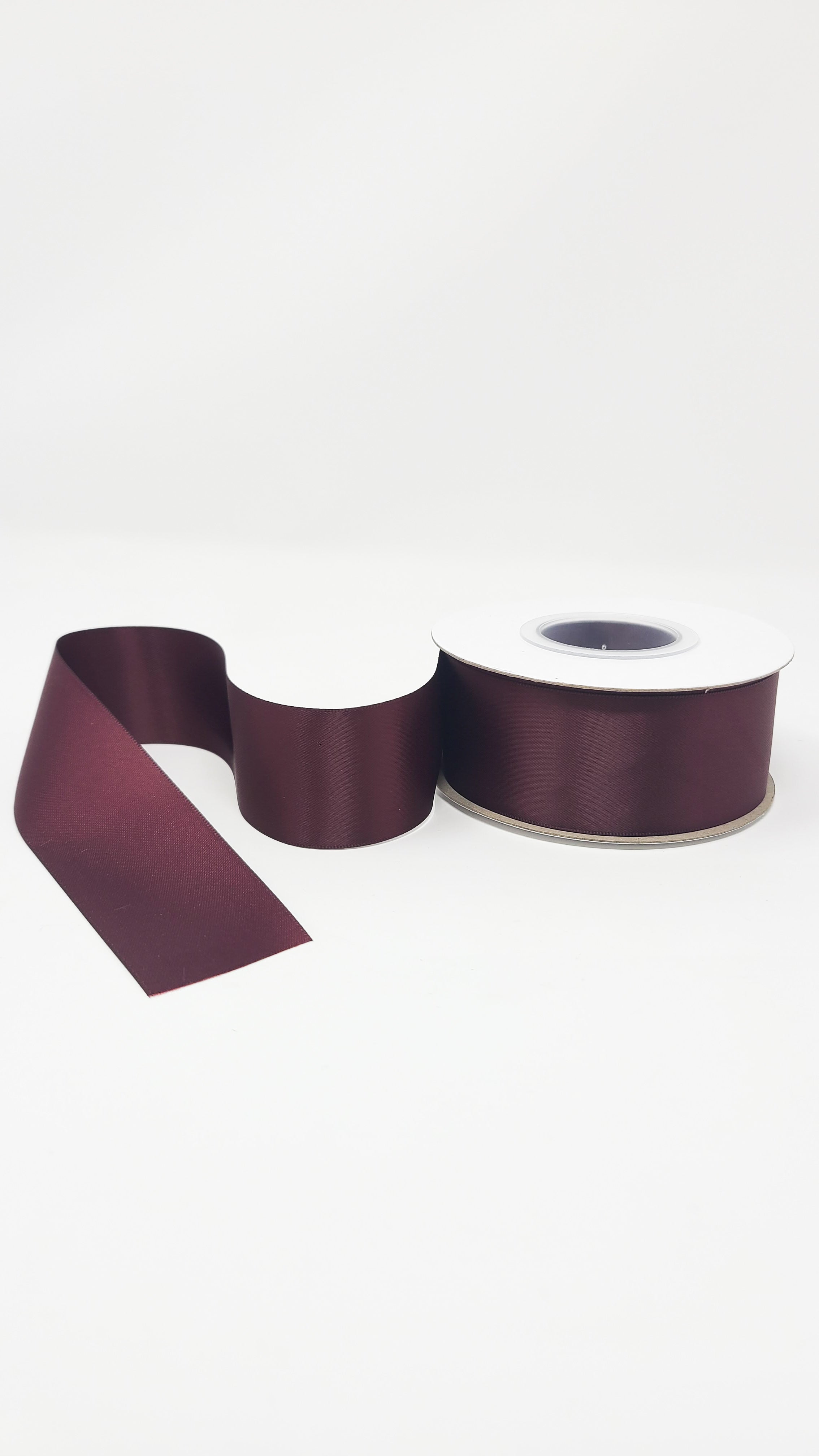 Burgundy - Double Face 1.5 inch Solid Colored Ribbon