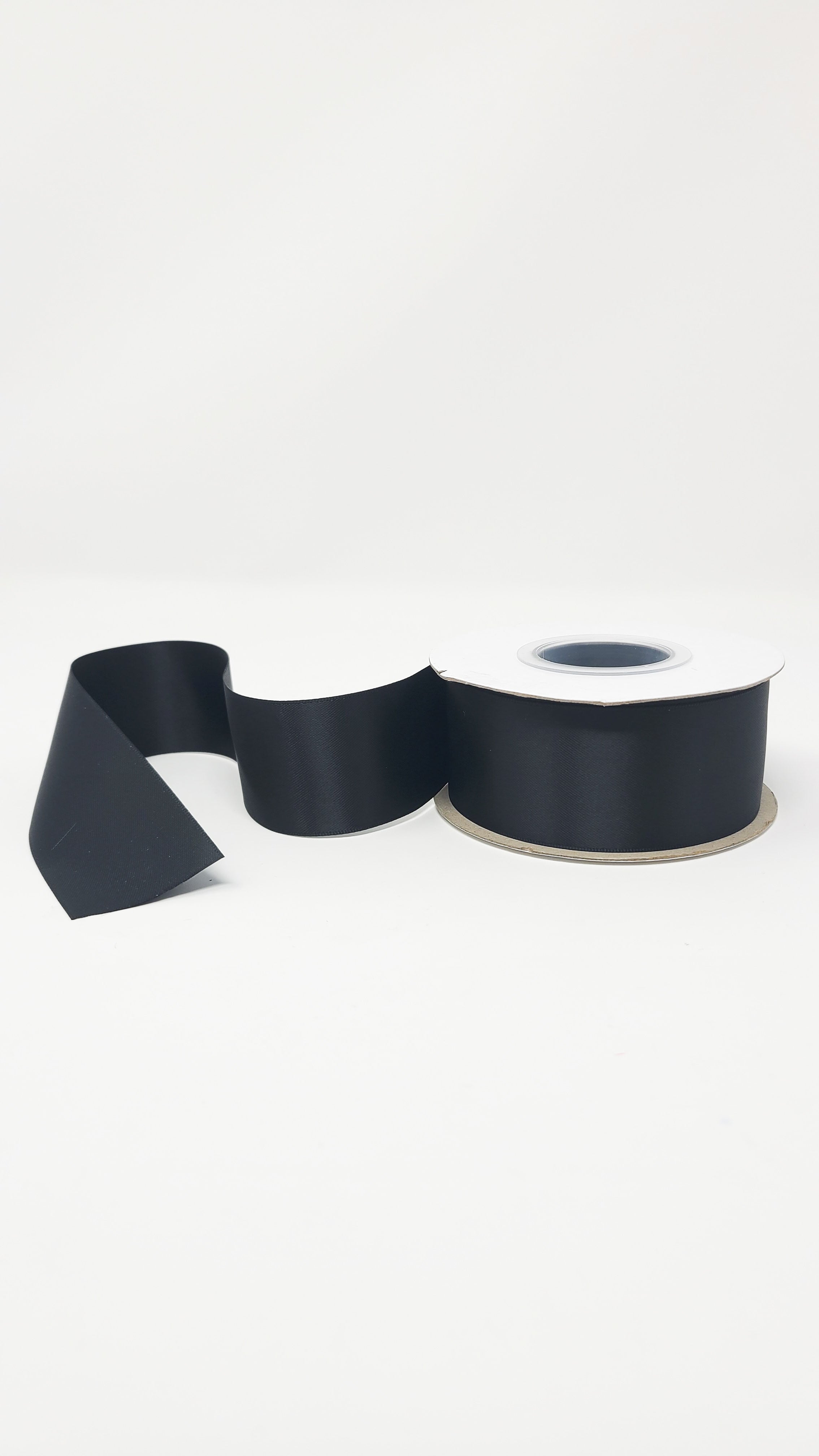 Black - Double Face 1.5 inch Solid Colored Ribbon