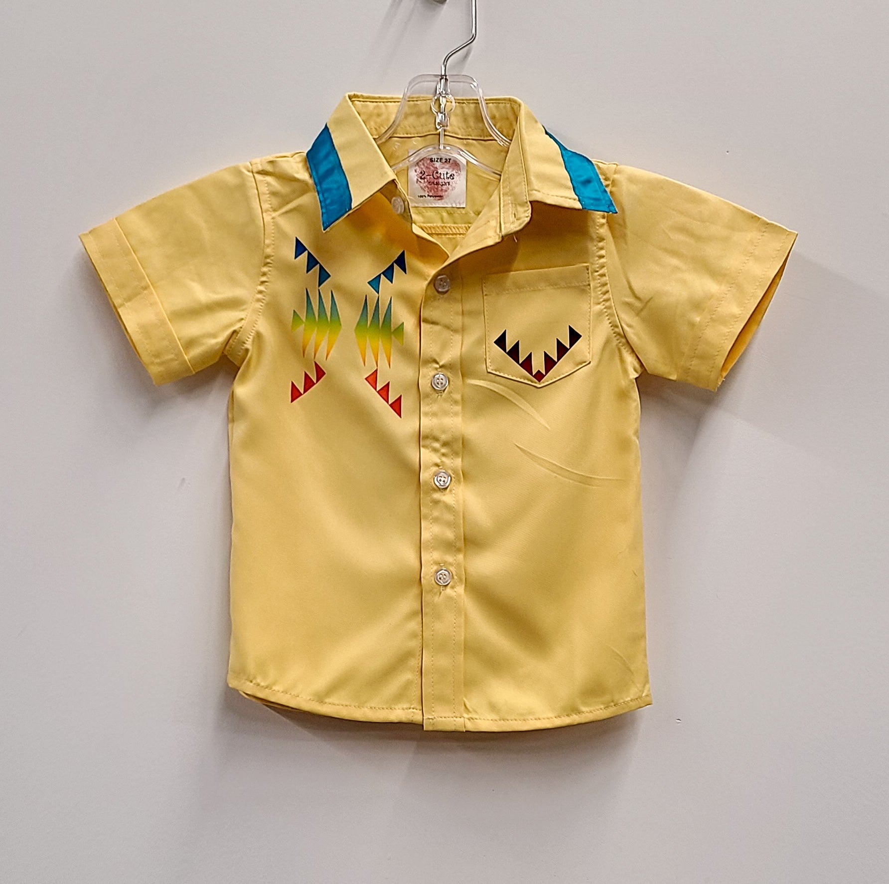 Toddlers Button Up Collared Shirts- 2T