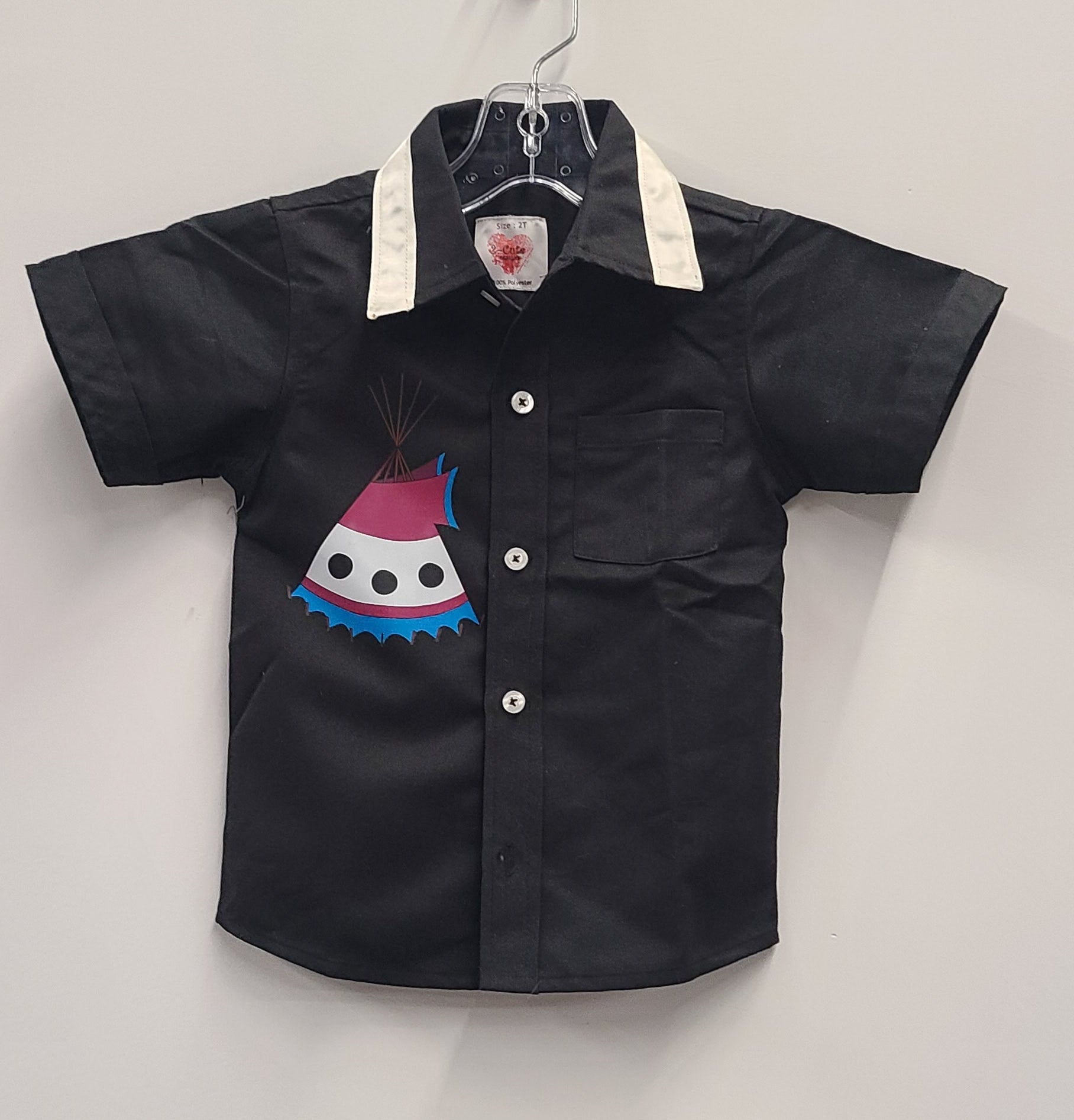 Toddlers Button Up Collared Shirts- 2T