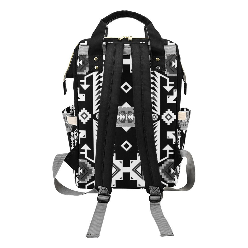 Chiefs Mountain Black and White Multi-Function Diaper Backpack